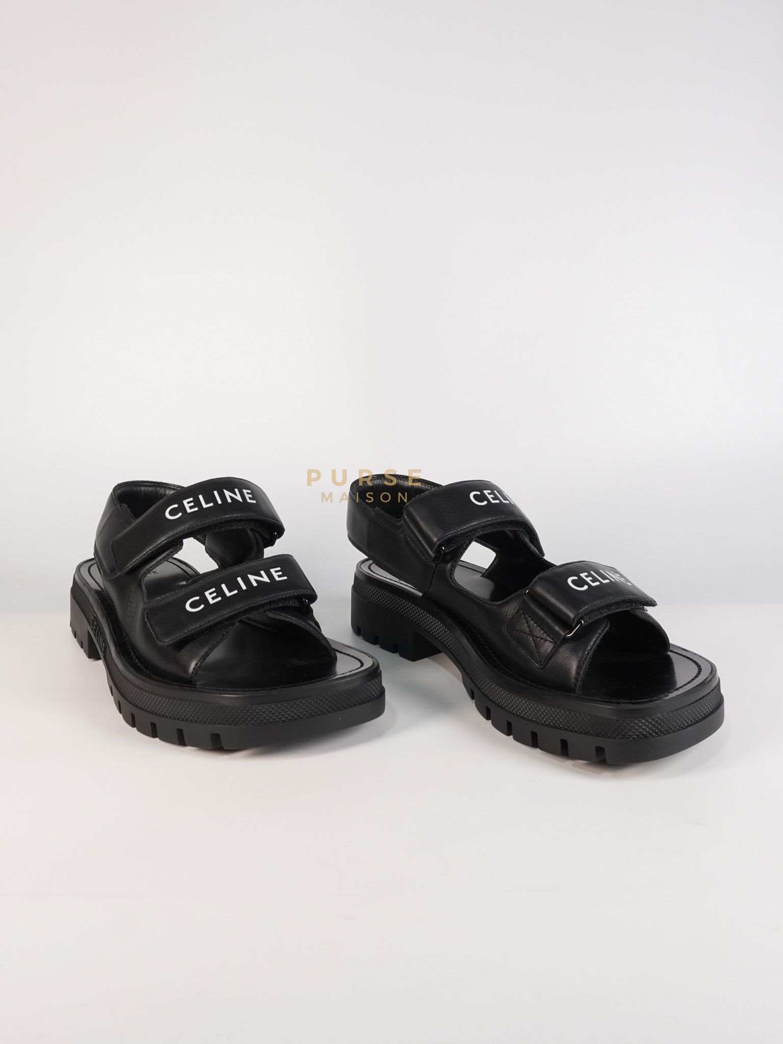 Leo Scratch Sandals in Black Size 39 EU (25cm) | Purse Maison Luxury Bags Shop