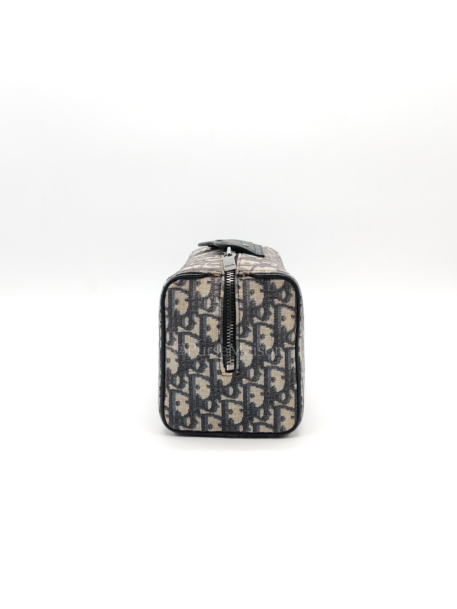Lingot 22 Toiletry Pouch in Blue Oblique Jacquard Canvas