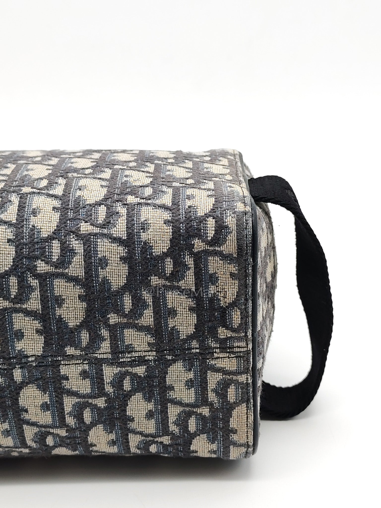 Lingot 22 Toiletry Pouch in Blue Oblique Jacquard Canvas