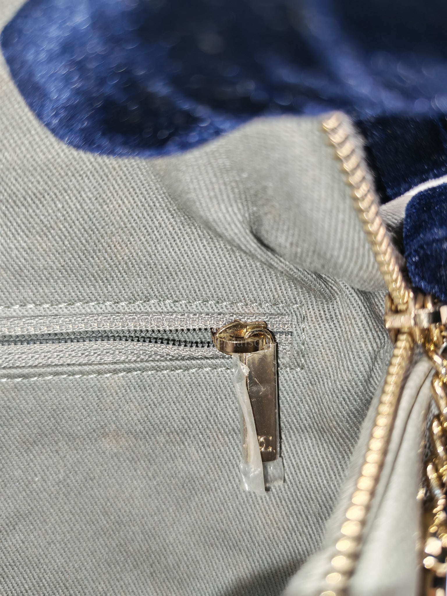 Bussiness Affinity Waist Bag in Gray Caviar Leather and Light Gold Hardware Series 27