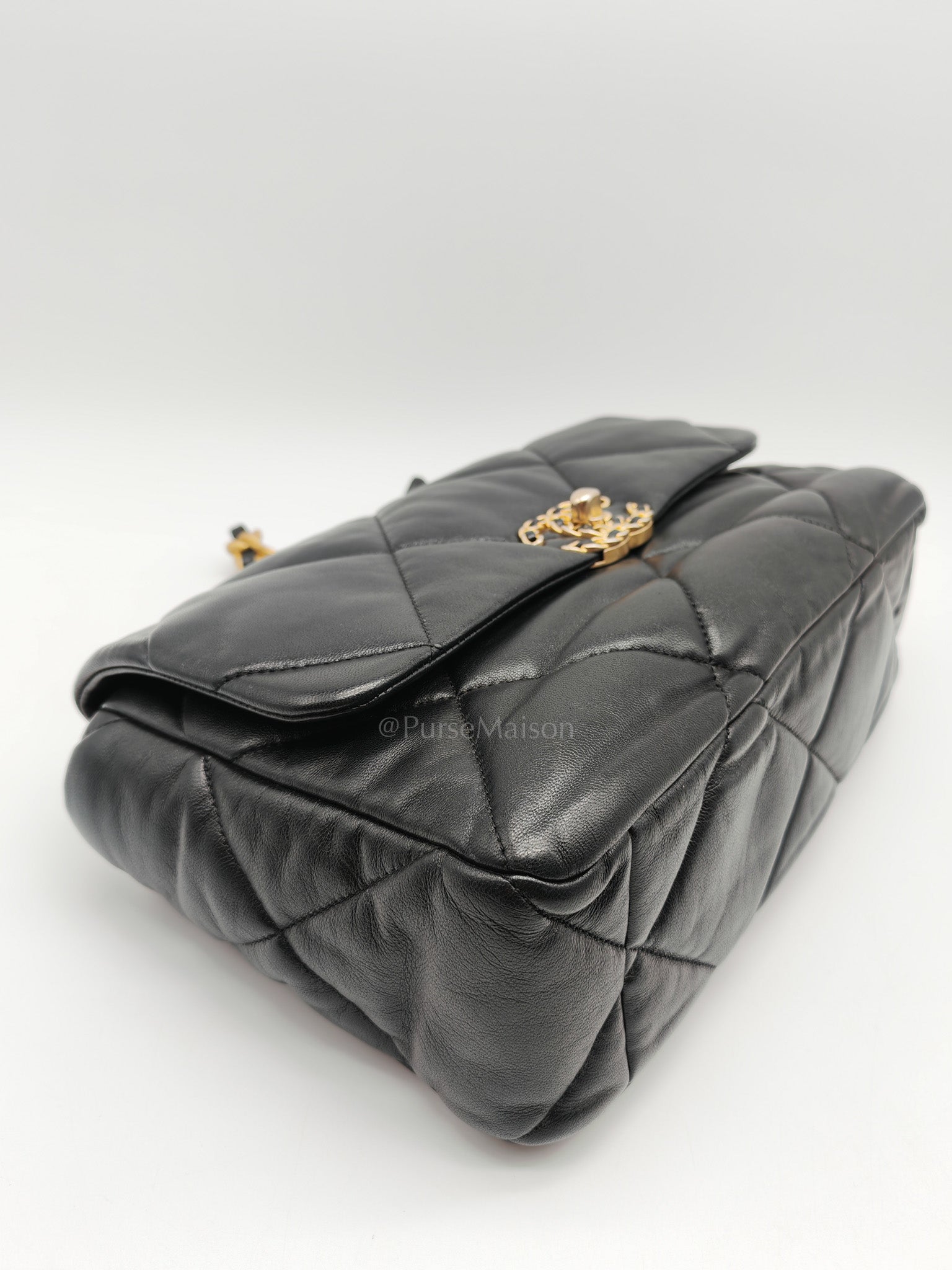 19 Large in Black Quilted Lambskin Leather and Mixed Hardware (Microchip)