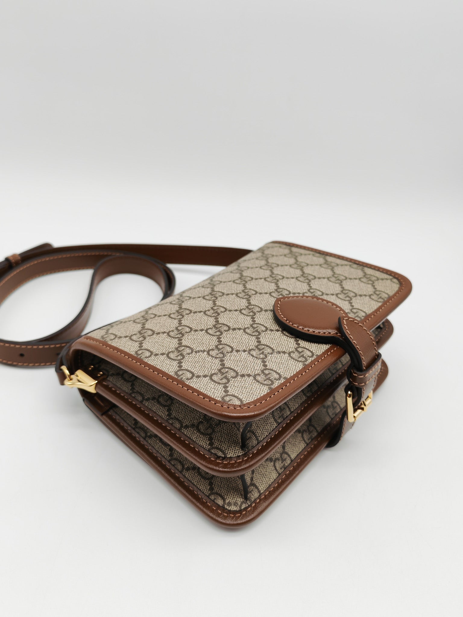 Supreme Monogram Canvas Azalea Calfskin Retro Crossbody Bag