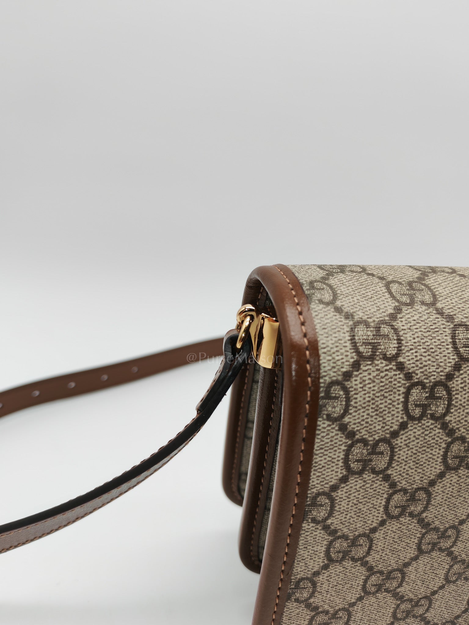 Supreme Monogram Canvas Azalea Calfskin Retro Crossbody Bag