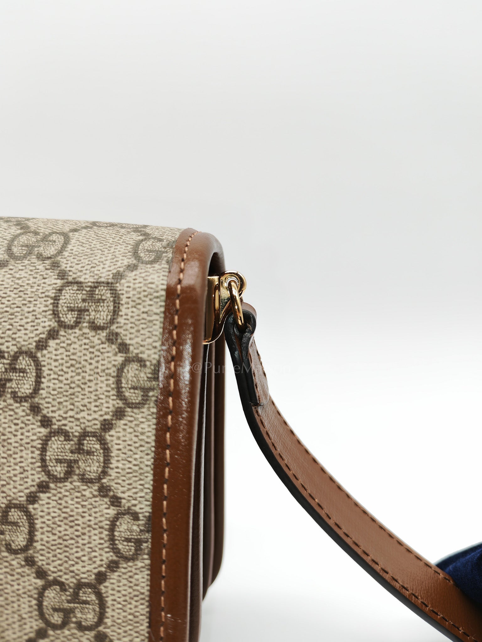 Supreme Monogram Canvas Azalea Calfskin Retro Crossbody Bag