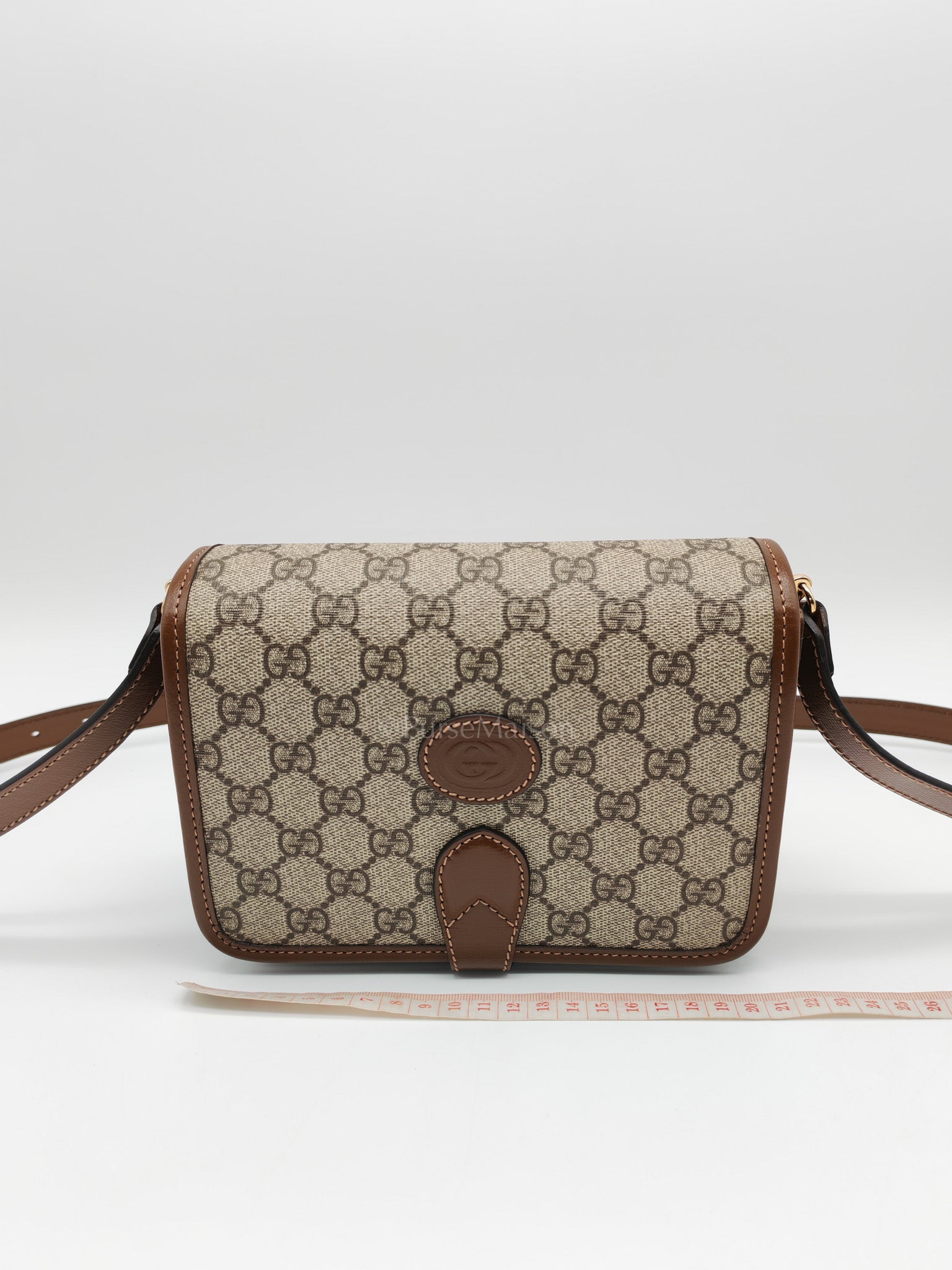 Supreme Monogram Canvas Azalea Calfskin Retro Crossbody Bag
