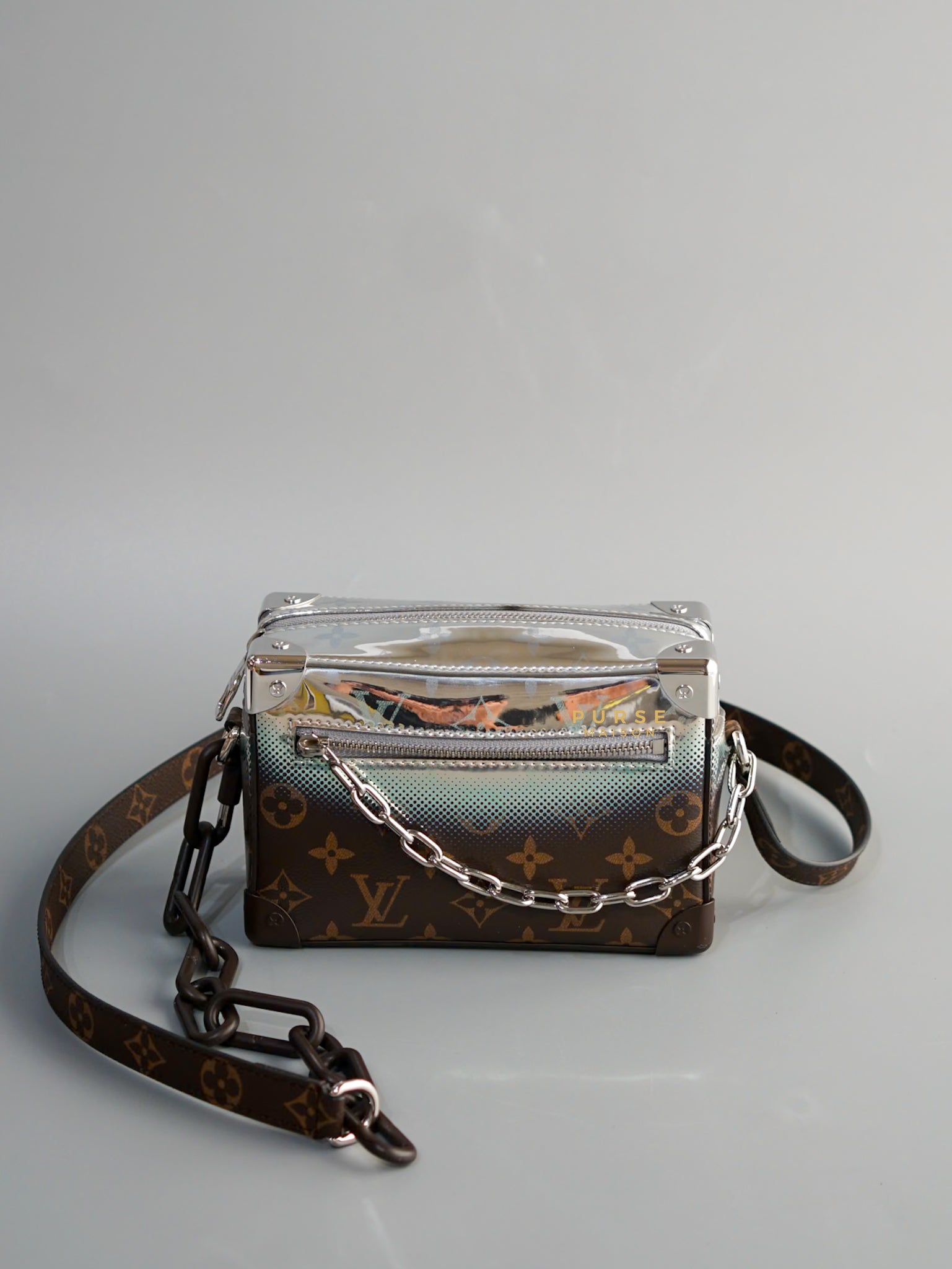 Limited edition Monogram Metallic Nebula Mini Soft Trunk (Microchip) | Purse Maison Luxury Bags Shop