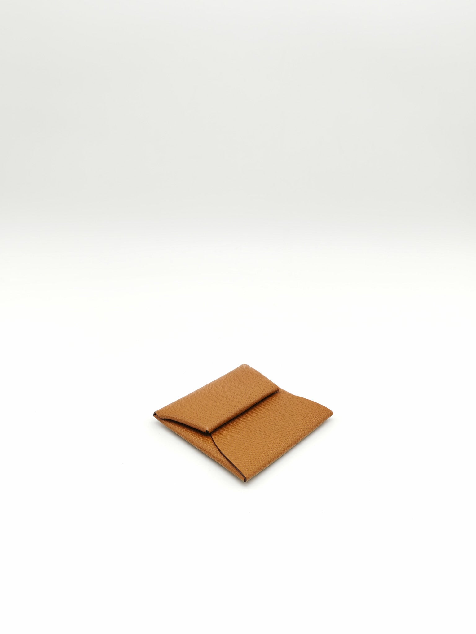 Bastia Change Purse in Gold Evercolor Leather Stamp Y (2020)