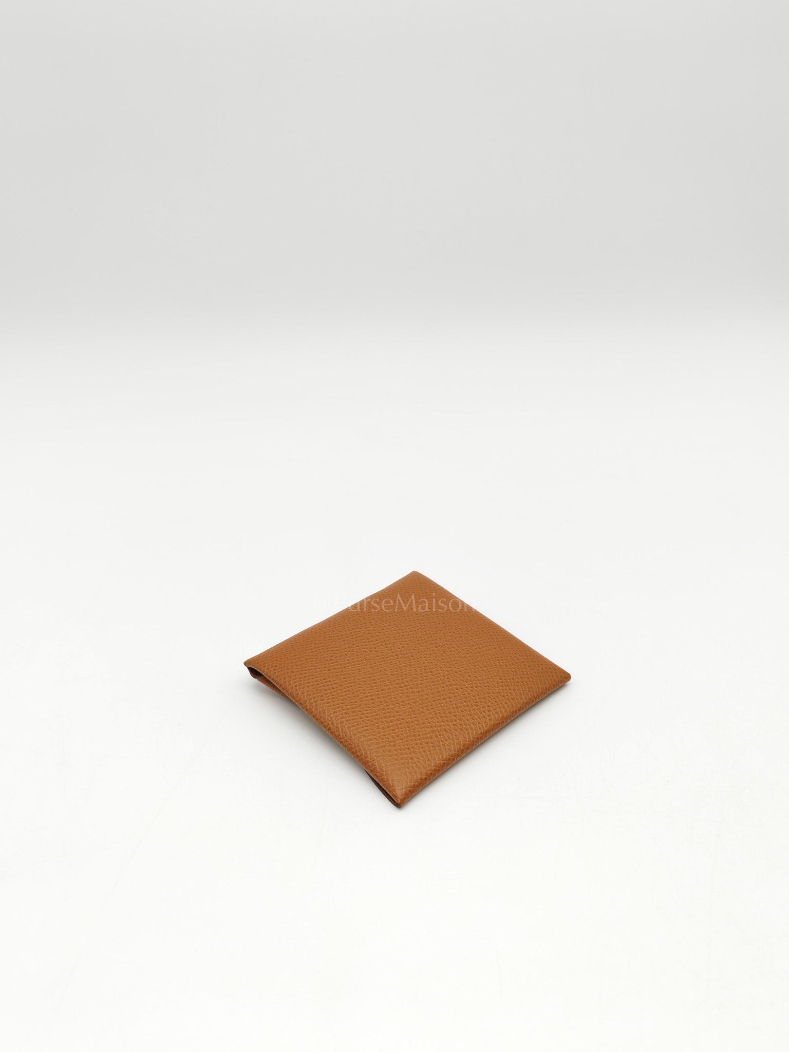 Bastia Change Purse in Gold Evercolor Leather Stamp Y (2020)