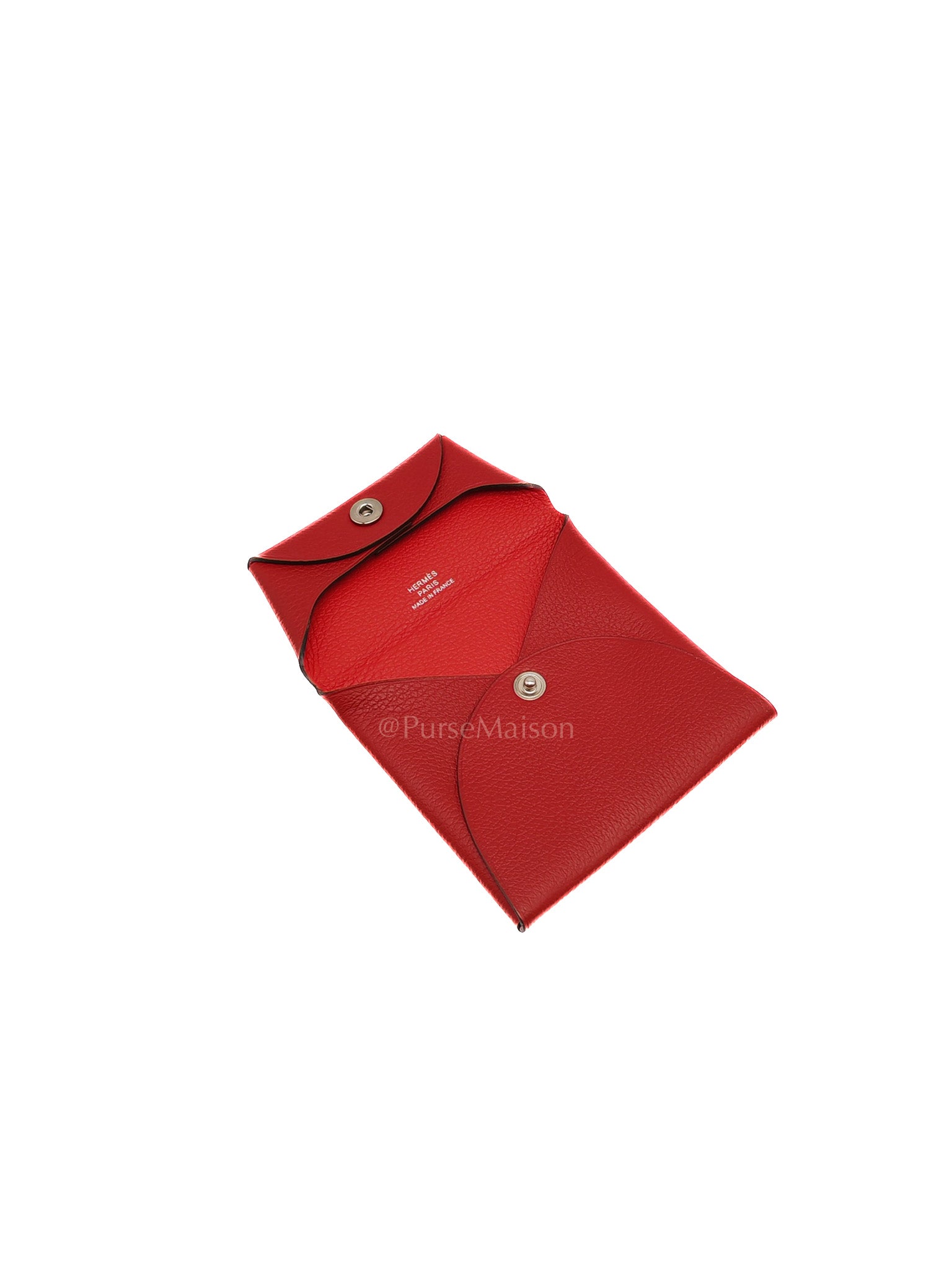 Bastia Change Purse in Rouge Casaque Evercolor Leather Stamp Y (2020)