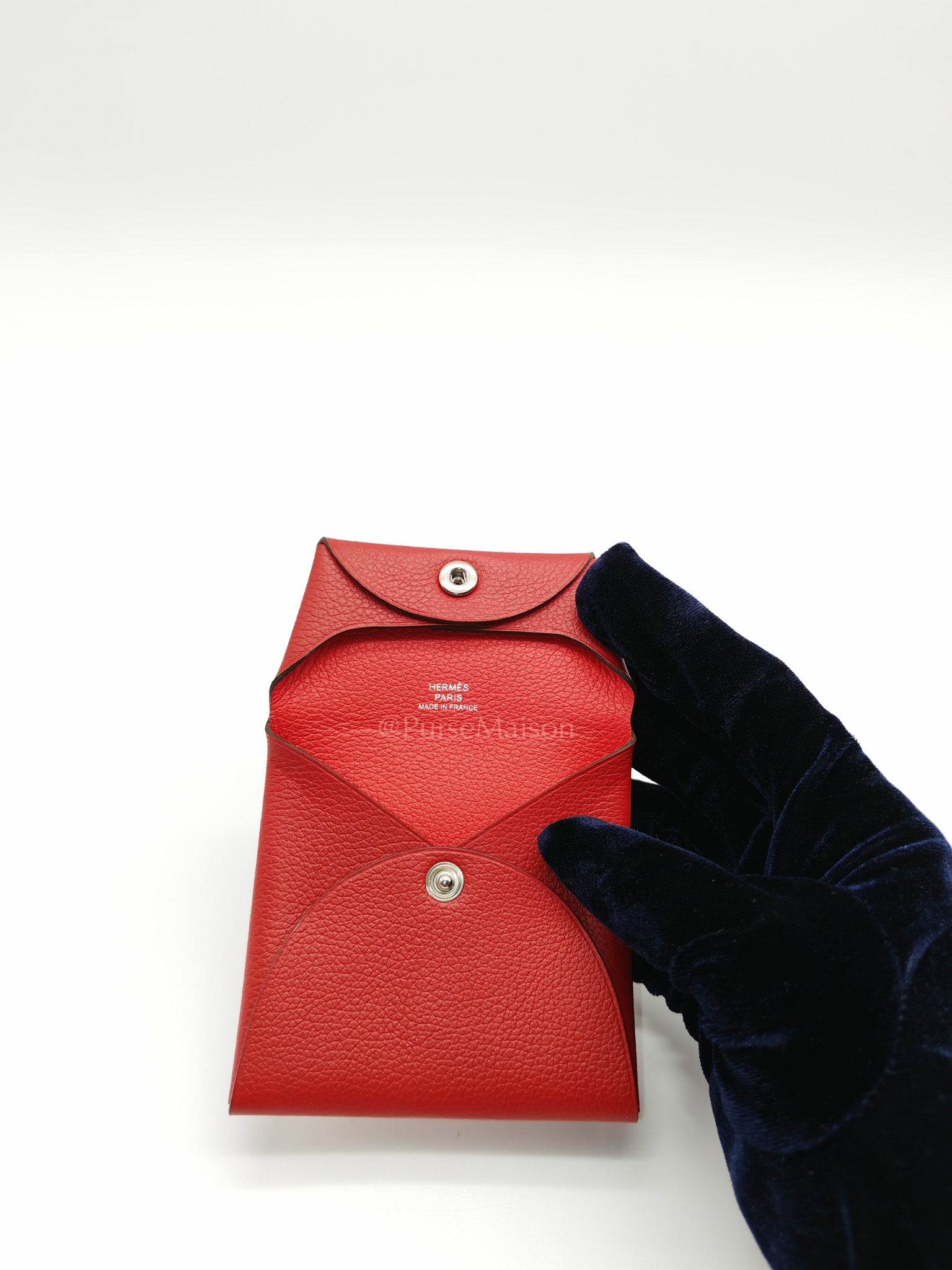 Bastia Change Purse in Rouge Casaque Evercolor Leather Stamp Y (2020)