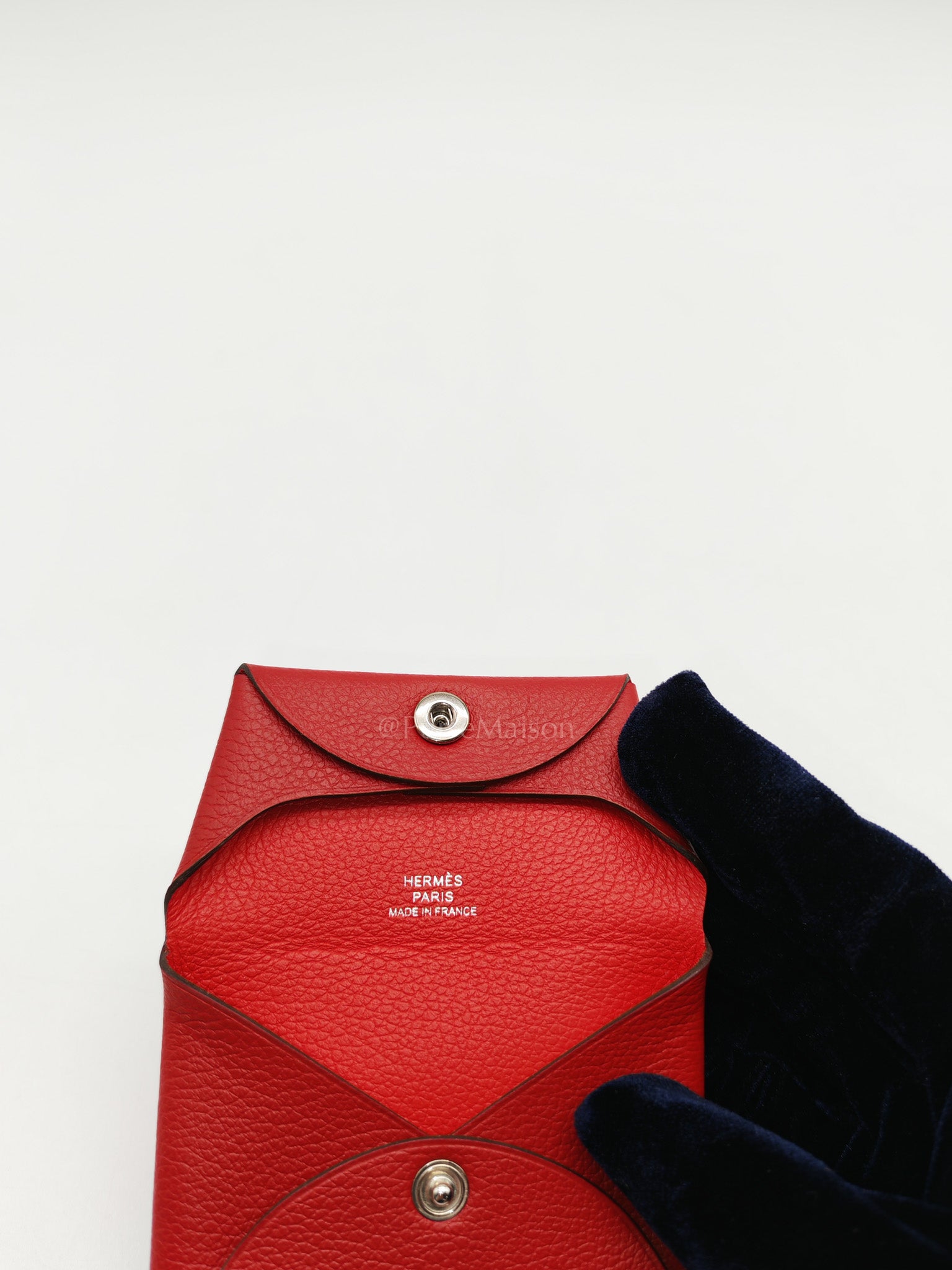 Bastia Change Purse in Rouge Casaque Evercolor Leather Stamp Y (2020)