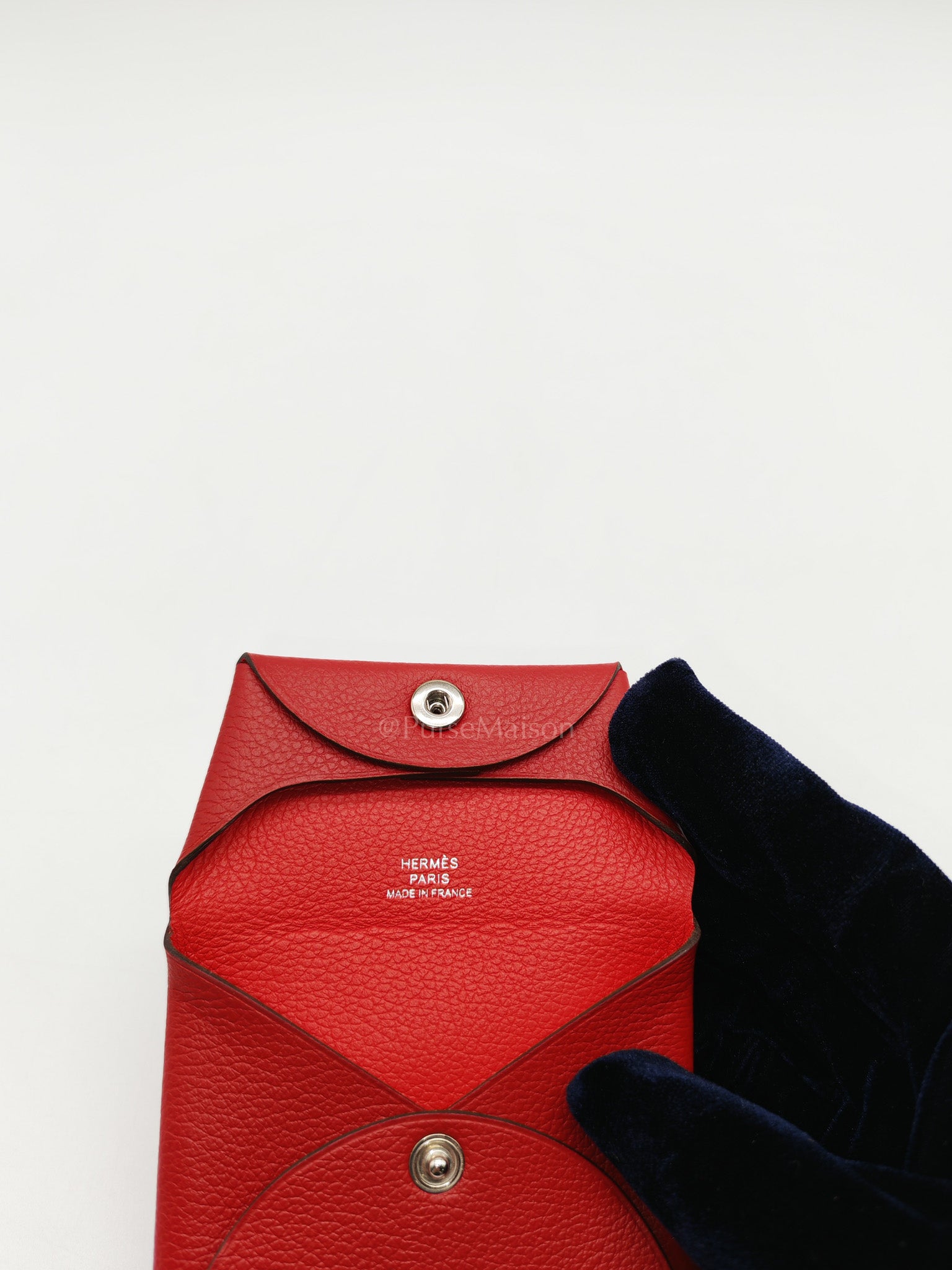 Bastia Change Purse in Rouge Casaque Evercolor Leather Stamp Y (2020)