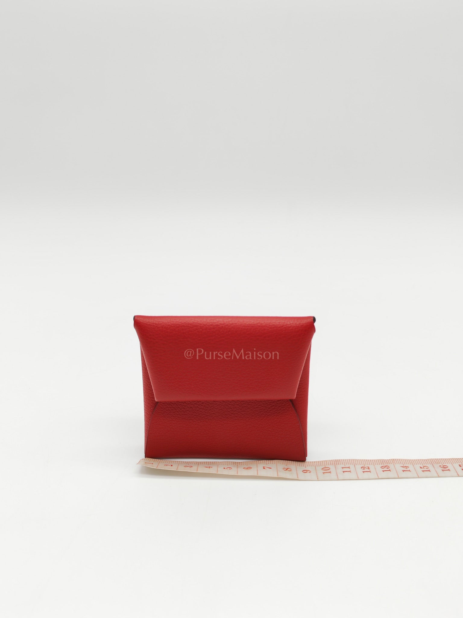 Bastia Change Purse in Rouge Casaque Evercolor Leather Stamp Y (2020)