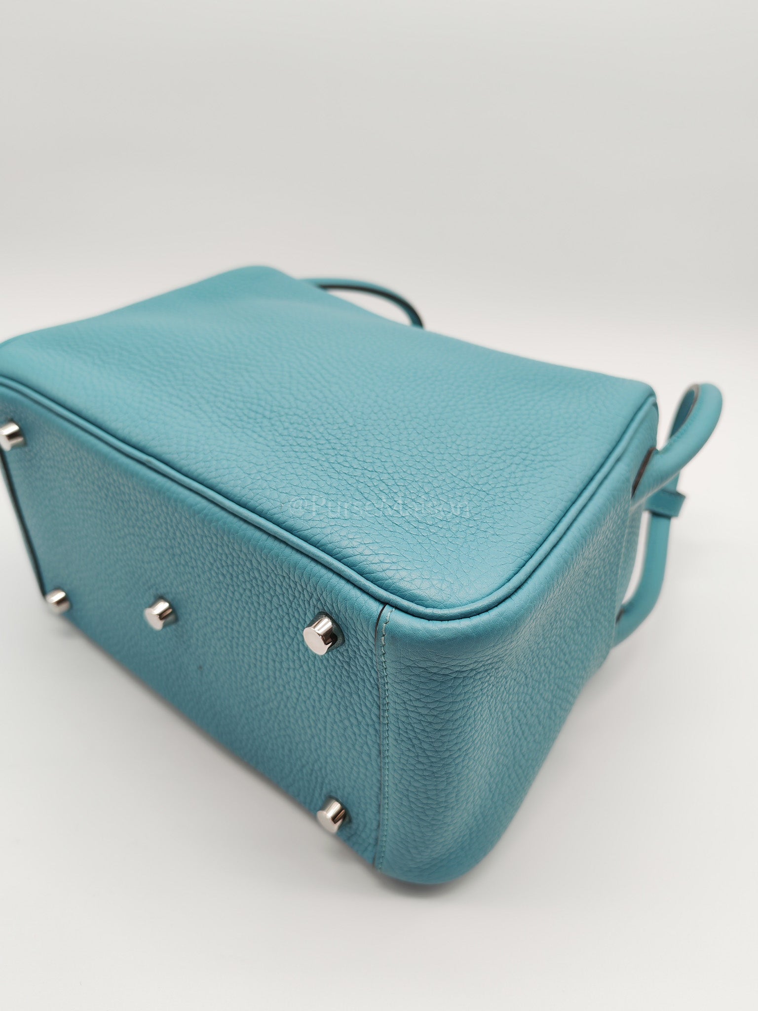Lindy 26 Bleu Saint Clemence and Palladium Hardware Stamp T (2015) | Purse Maison Luxury Bags Shop