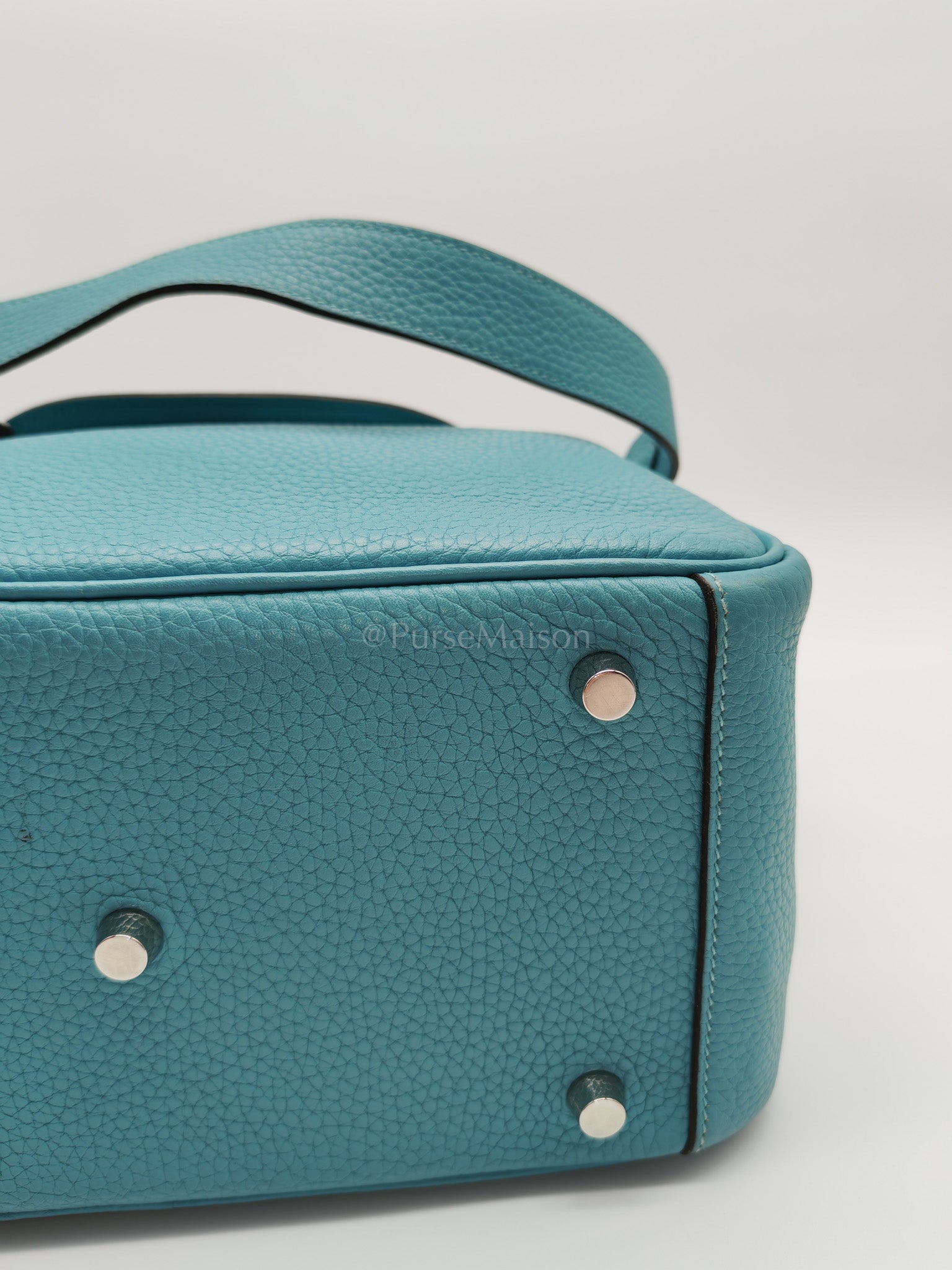 Lindy 26 Bleu Saint Clemence and Palladium Hardware Stamp T (2015) | Purse Maison Luxury Bags Shop