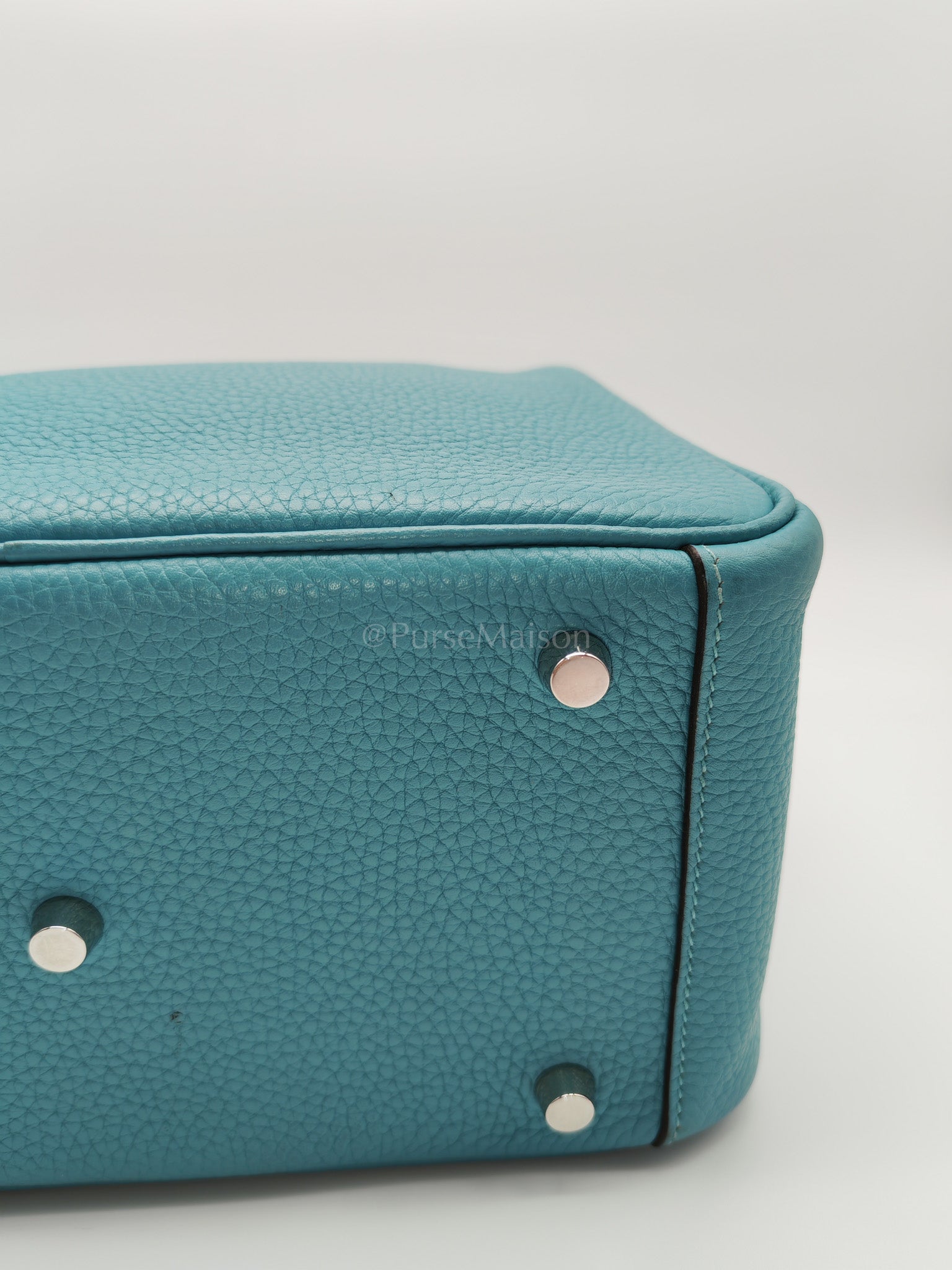 Lindy 26 Bleu Saint Clemence and Palladium Hardware Stamp T (2015) | Purse Maison Luxury Bags Shop