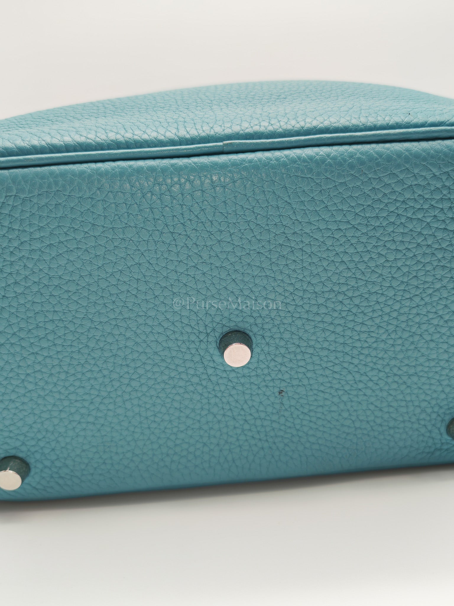 Lindy 26 Bleu Saint Clemence and Palladium Hardware Stamp T (2015) | Purse Maison Luxury Bags Shop