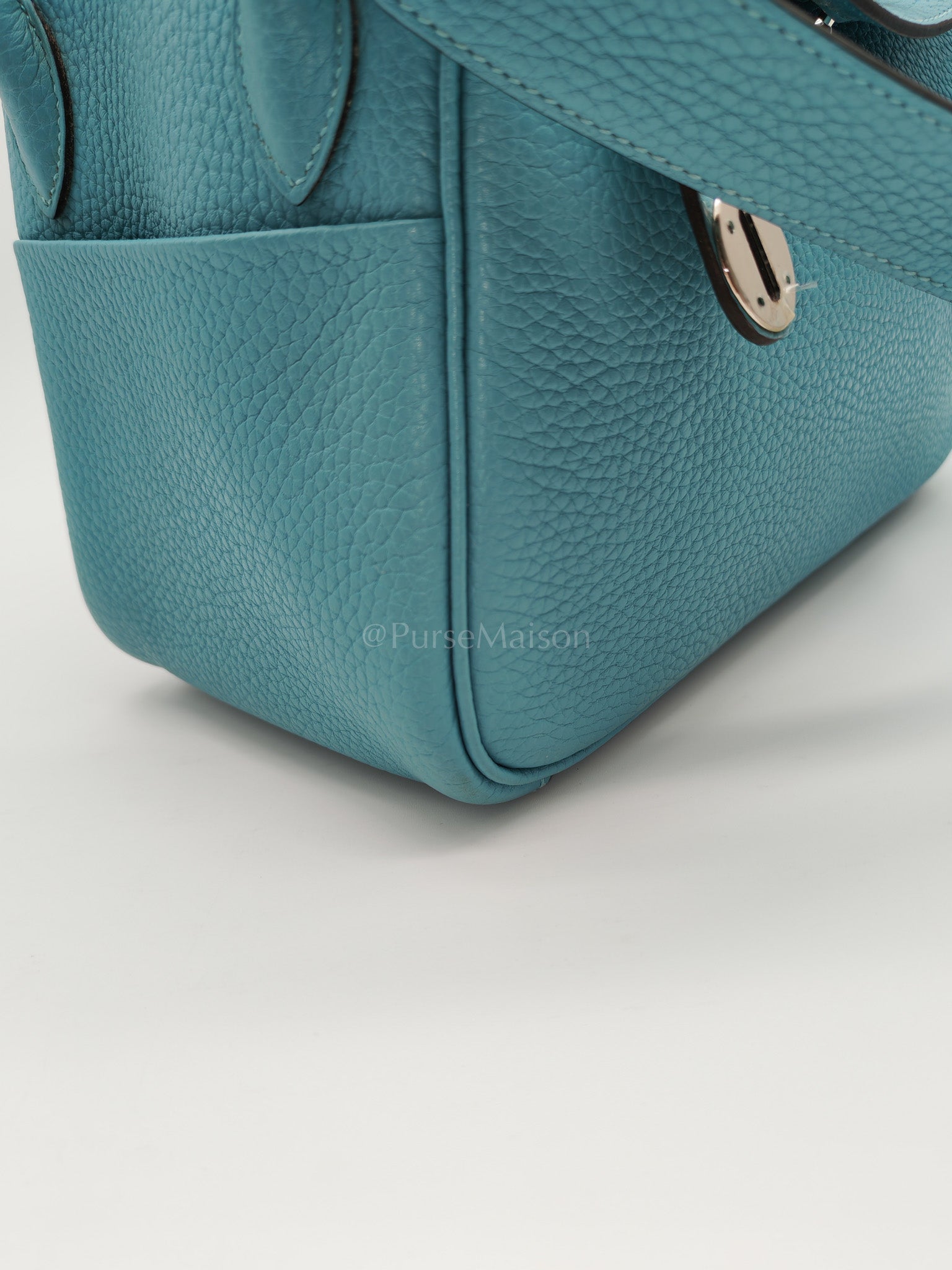 Lindy 26 Bleu Saint Clemence and Palladium Hardware Stamp T (2015) | Purse Maison Luxury Bags Shop