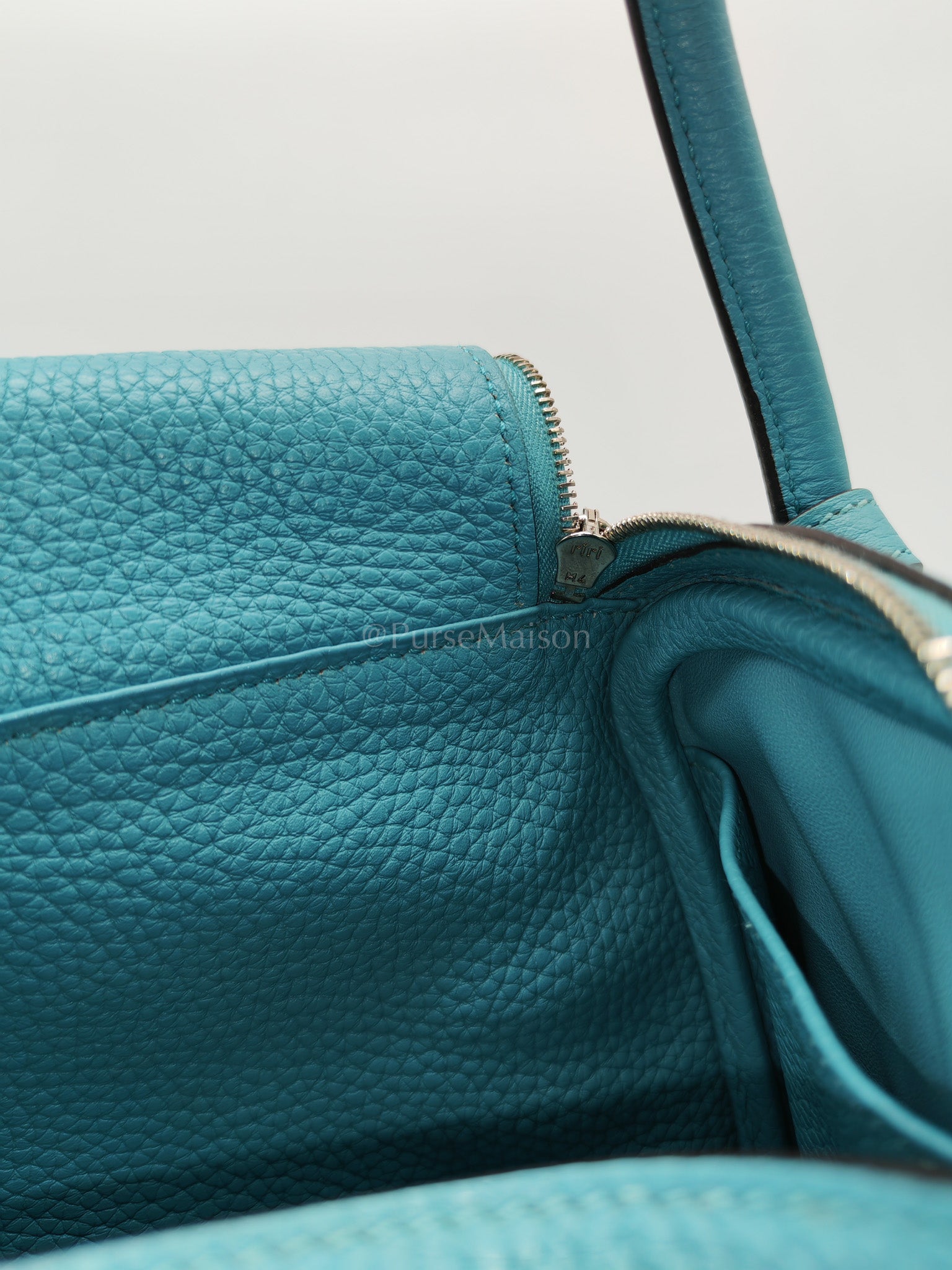 Lindy 26 Bleu Saint Clemence and Palladium Hardware Stamp T (2015) | Purse Maison Luxury Bags Shop