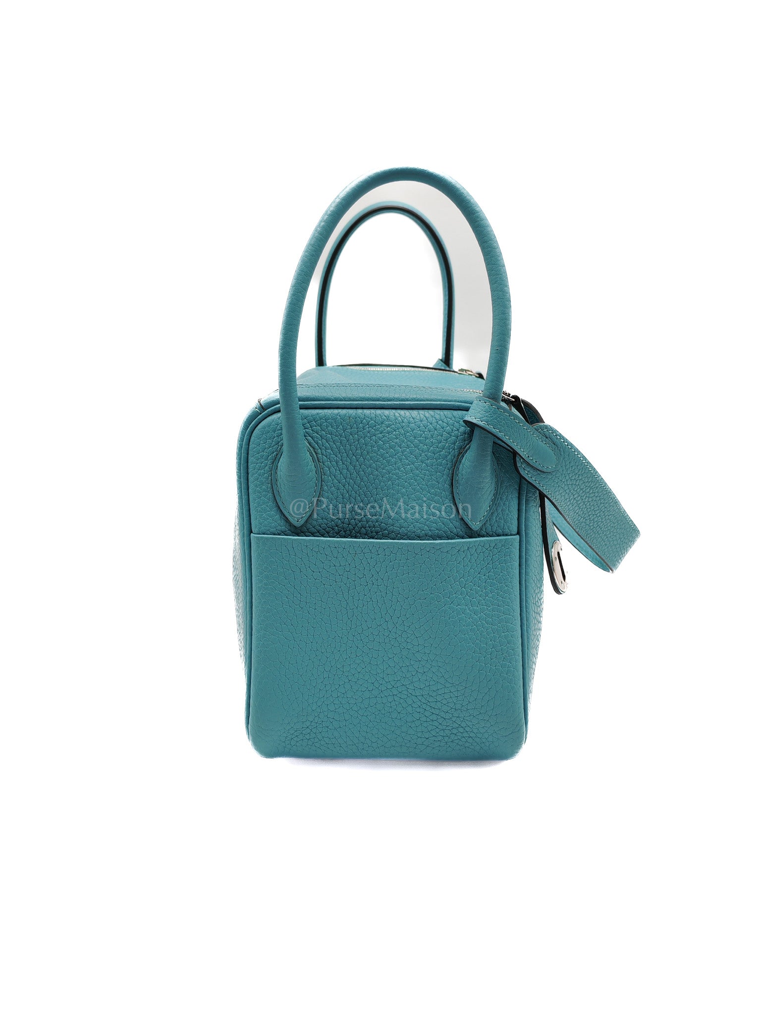Lindy 26 Bleu Saint Clemence and Palladium Hardware Stamp T (2015) | Purse Maison Luxury Bags Shop