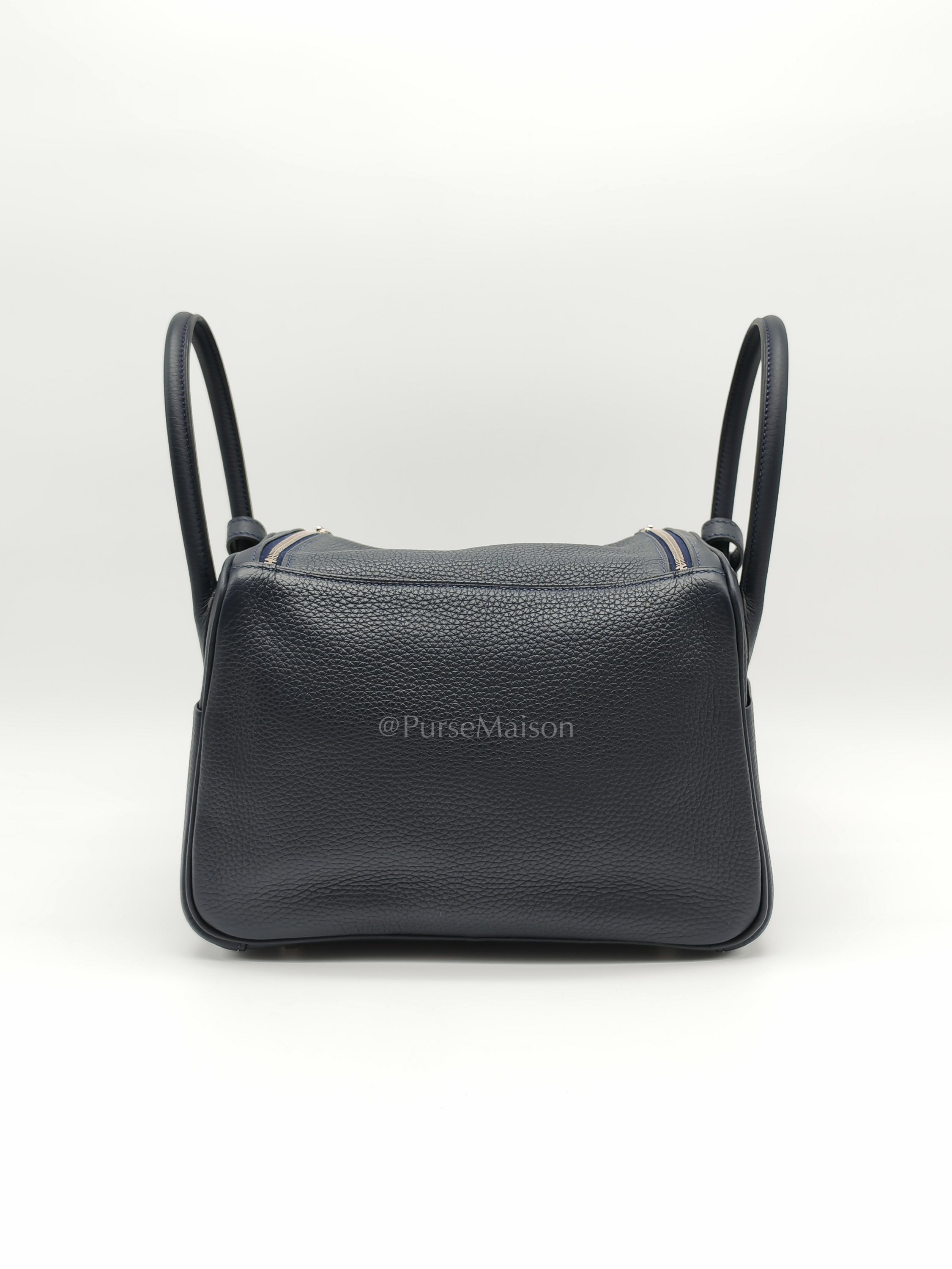 Lindy 26 Blue Nuit in Togo Leather and Palladium Hardware Stamp C (2018) | Purse Maison Luxury Bags Shop
