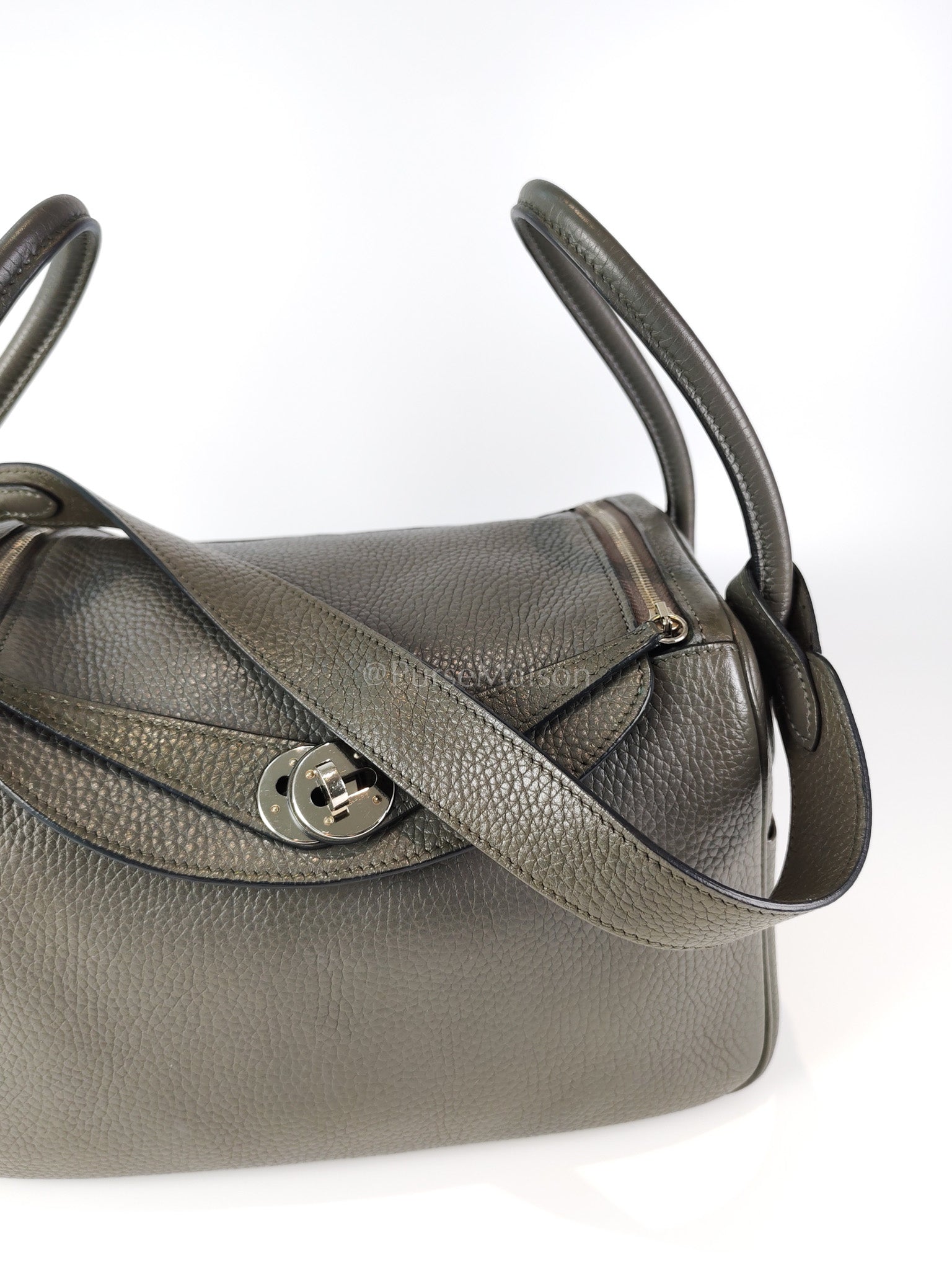 Lindy 26 Etain in Clemance Leather and Palladium Hardware Stamp X (2016) | Purse Maison Luxury Bags Shop