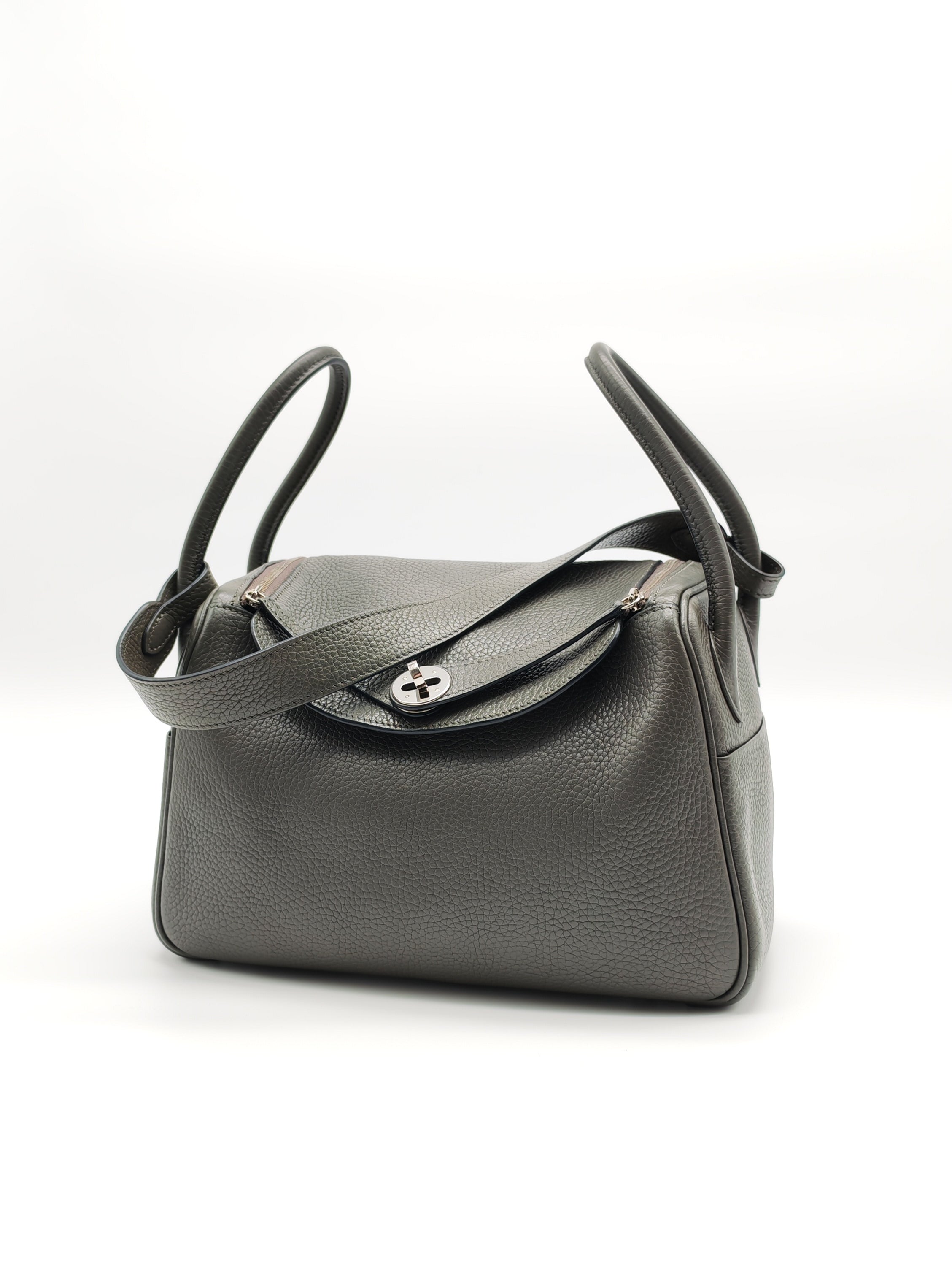 Lindy 26 Etain in Clemance Leather and Palladium Hardware Stamp X (2016) | Purse Maison Luxury Bags Shop