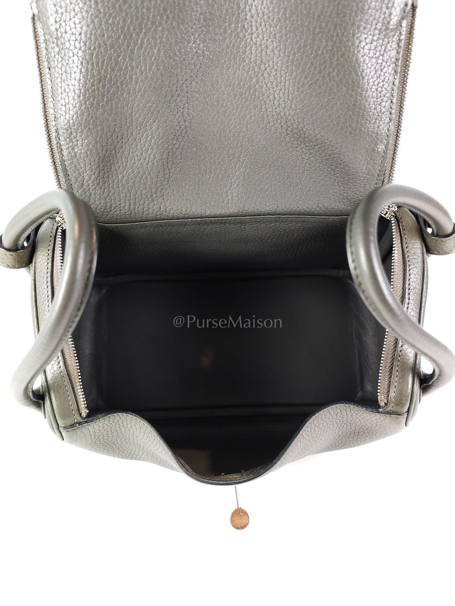 Lindy 26 Etain in Clemance Leather and Palladium Hardware Stamp X (2016) | Purse Maison Luxury Bags Shop