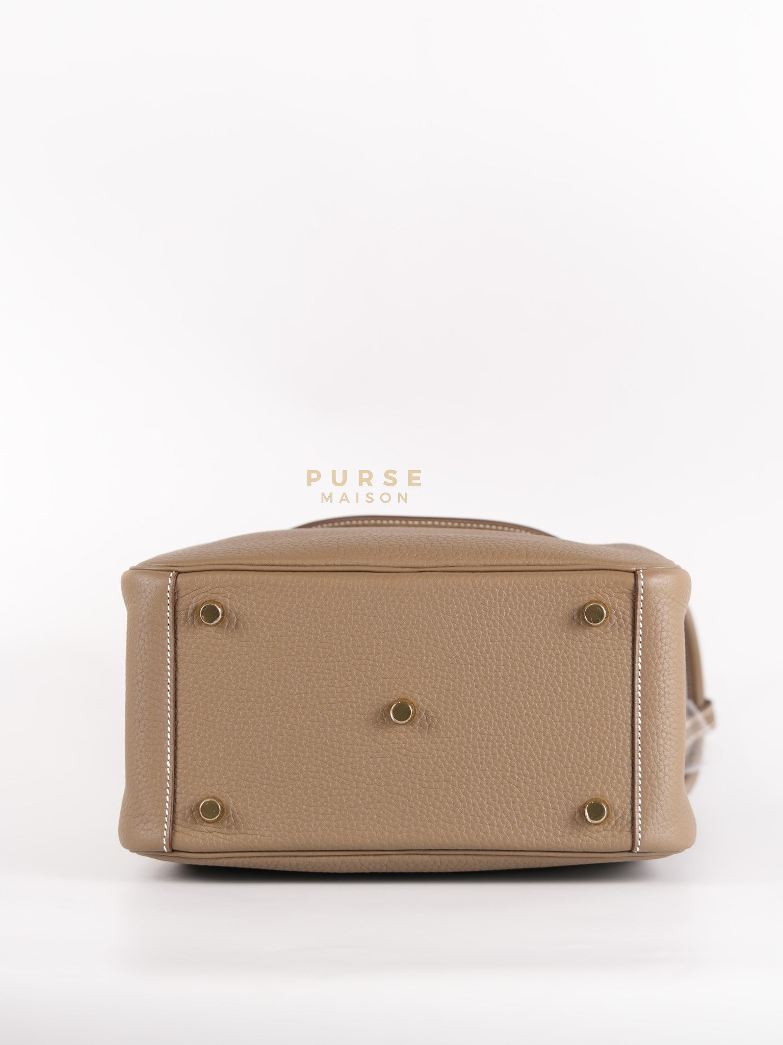 Lindy 26 in Etoupe Taurillon Clemence Leather & Gold Hardware Stamp K (2025) | Purse Maison Luxury Bags Shop