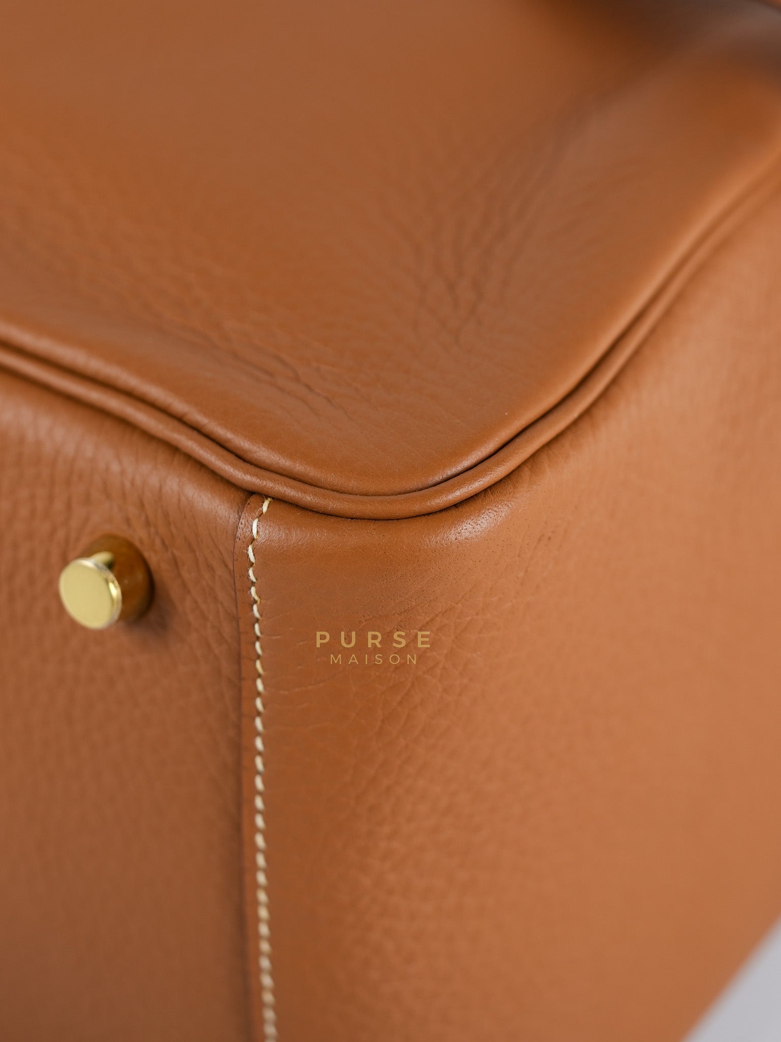 Lindy 26 in Gold Clemence Leather & Gold Hardware Stamp K(2025) | Purse Maison Luxury Bags Shop