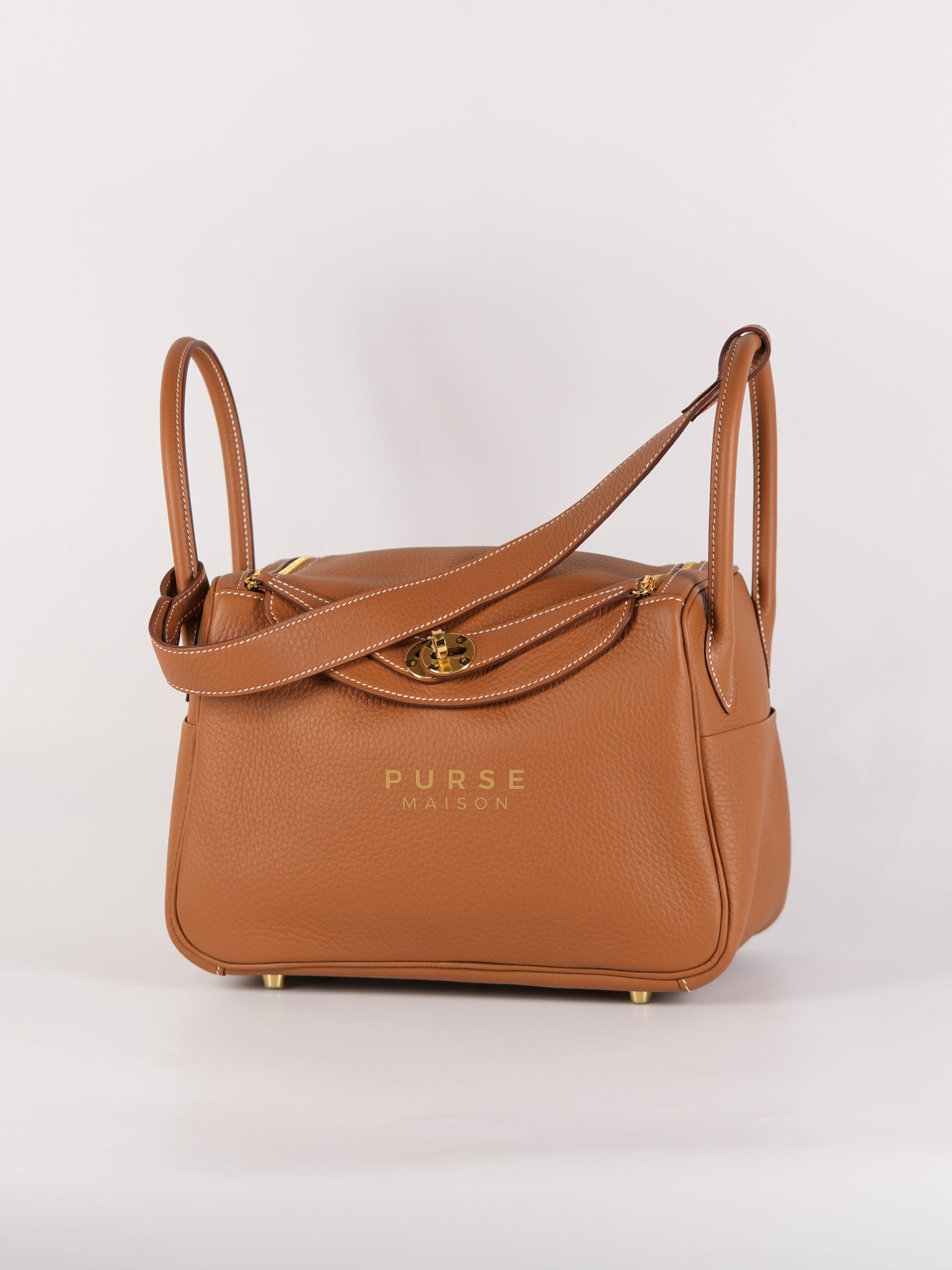 Lindy 26 in Gold Clemence Leather & Gold Hardware Stamp K(2025) | Purse Maison Luxury Bags Shop