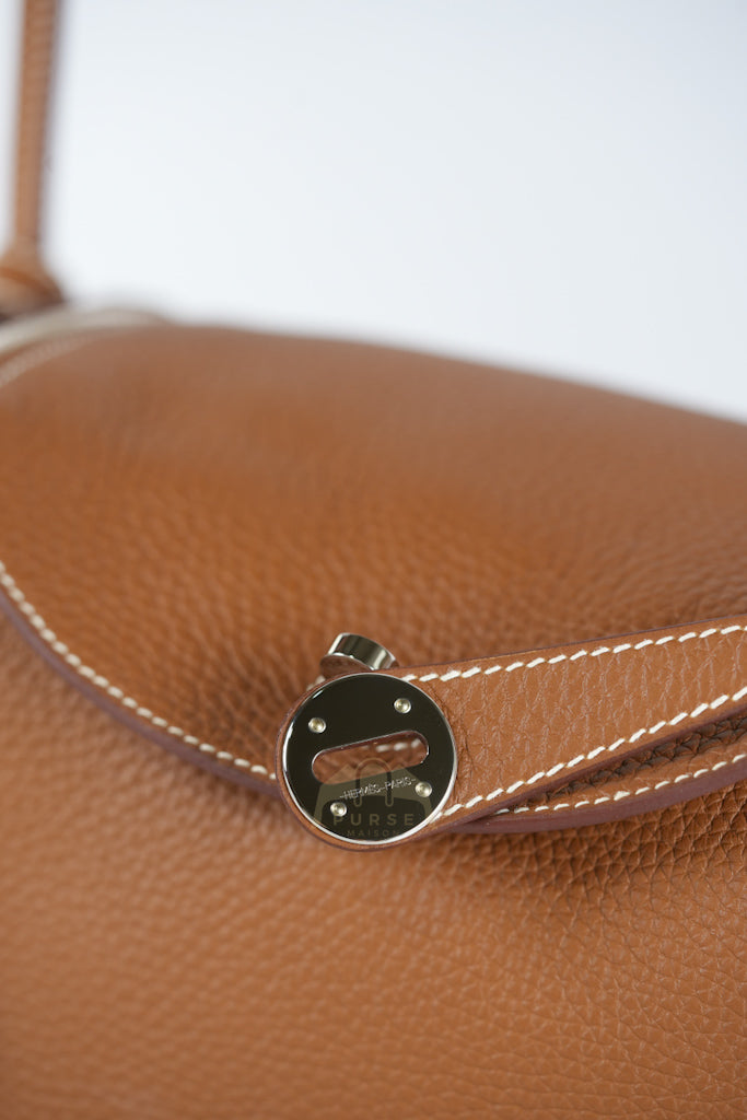 Lindy 26 in Gold Clemence Leather Palladium Hardware Stamp W(2024) | Purse Maison Luxury Bags Shop