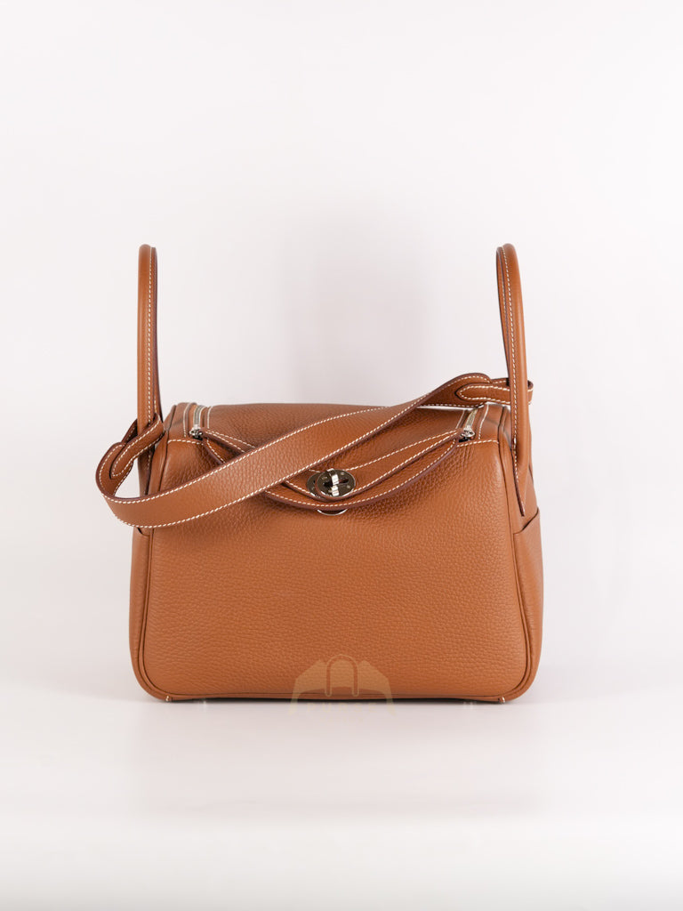 Lindy 26 in Gold Clemence Leather Palladium Hardware Stamp W(2024) | Purse Maison Luxury Bags Shop
