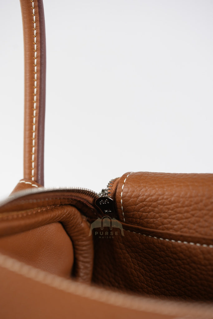 Lindy 26 in Gold Clemence Leather Palladium Hardware Stamp W(2024) | Purse Maison Luxury Bags Shop