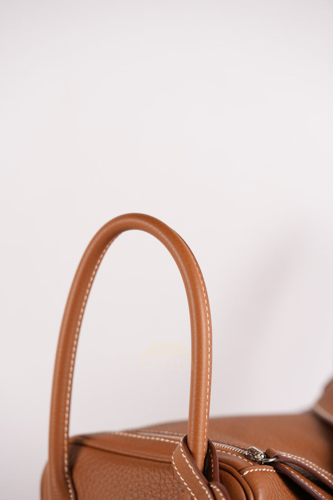 Lindy 26 in Gold Clemence Leather Palladium Hardware Stamp W(2024) | Purse Maison Luxury Bags Shop