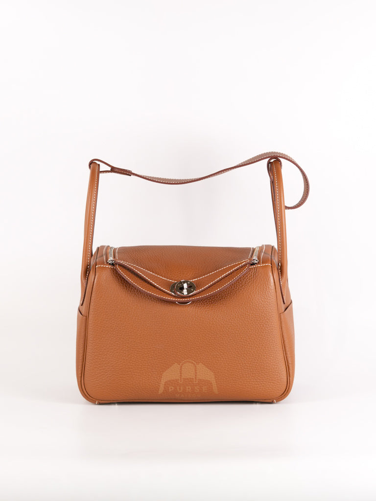 Lindy 26 in Gold Clemence Leather Palladium Hardware Stamp W(2024) | Purse Maison Luxury Bags Shop