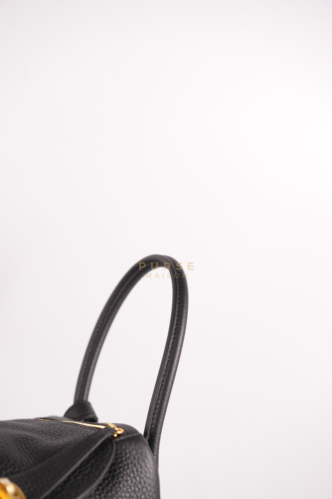 Lindy 26 in Noir Clemence Leather Gold Hardware Stamp K(2025) | Purse Maison Luxury Bags Shop