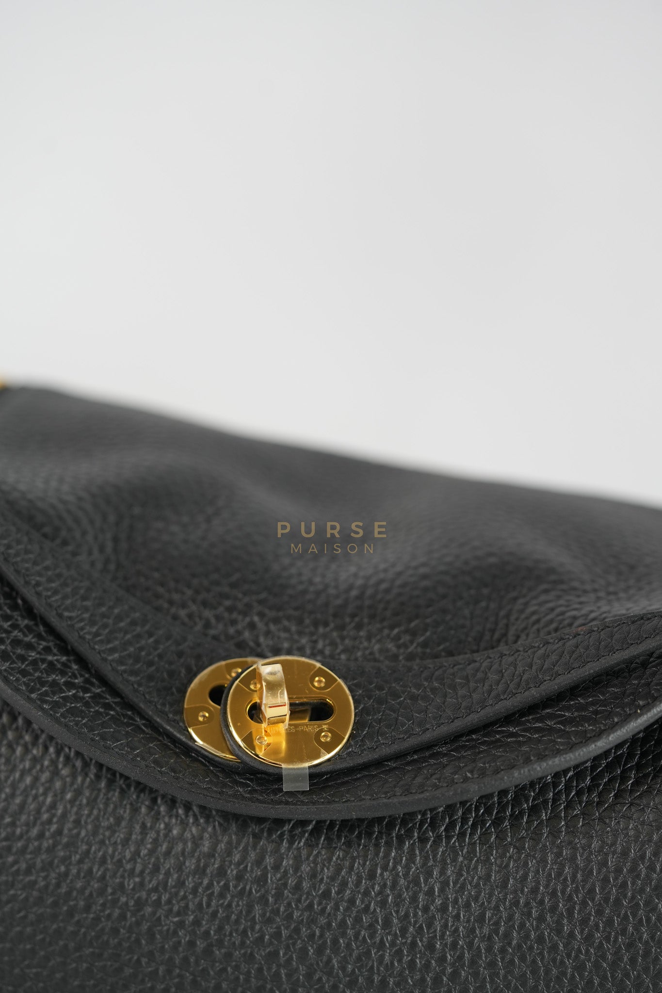 Lindy 26 in Noir Clemence Leather Gold Hardware Stamp K(2025) | Purse Maison Luxury Bags Shop
