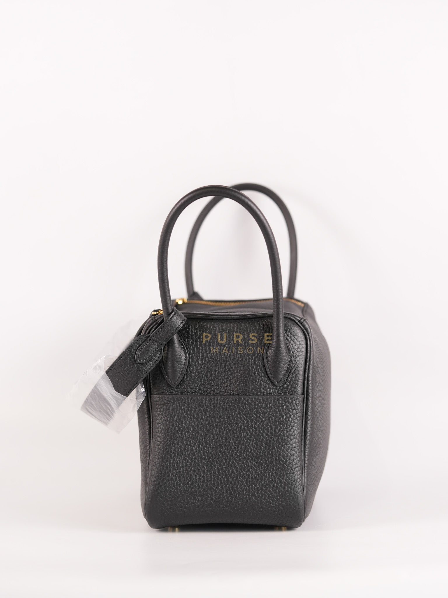 Lindy 26 in Noir Clemence Leather Gold Hardware Stamp K(2025) | Purse Maison Luxury Bags Shop