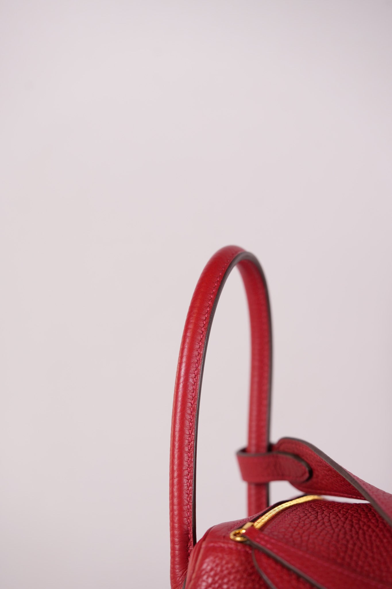 Lindy 26 in Red Clemence Leather and Gold Hardware Stamp C (2018) | Purse Maison Luxury Bags Shop