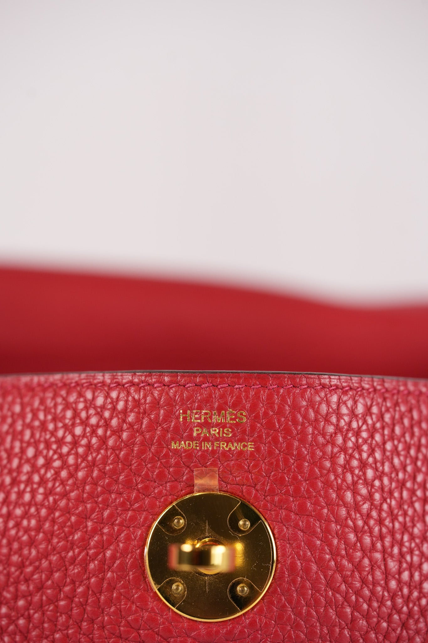Lindy 26 in Red Clemence Leather and Gold Hardware Stamp C (2018) | Purse Maison Luxury Bags Shop