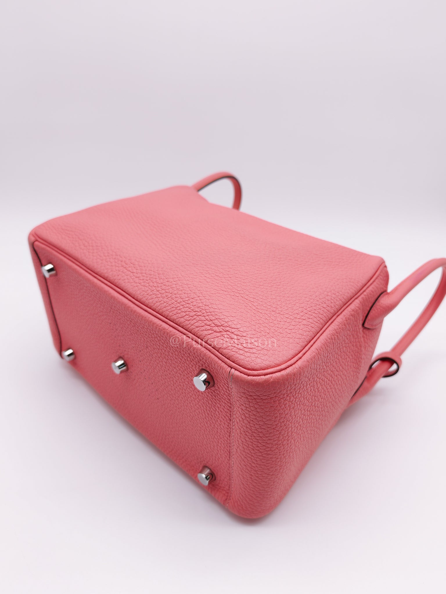 Lindy 26 in Rose Azalee Clemence Leather and Palladium Hardware Stamp Z (2021) | Purse Maison Luxury Bags Shop