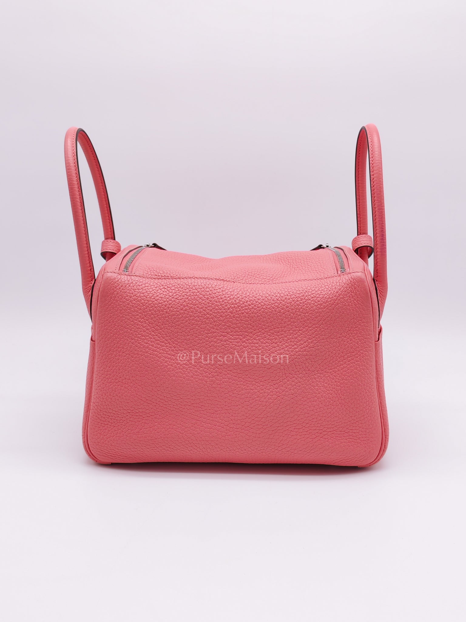 Lindy 26 in Rose Azalee Clemence Leather and Palladium Hardware Stamp Z (2021) | Purse Maison Luxury Bags Shop
