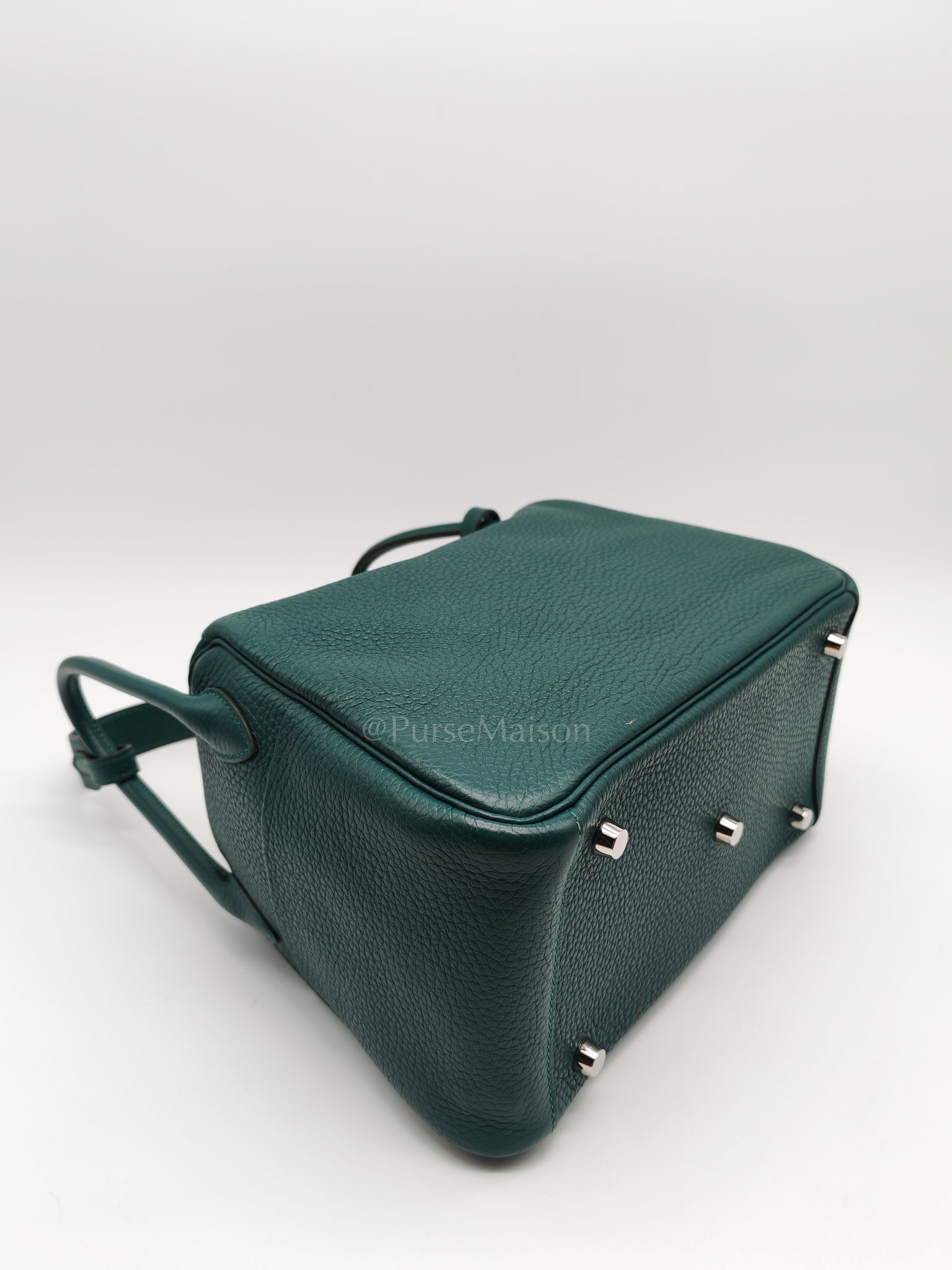Lindy 26 Malachite Green Clemence Leather and Palladium Hardware Stamp A (2017) | Purse Maison Luxury Bags Shop