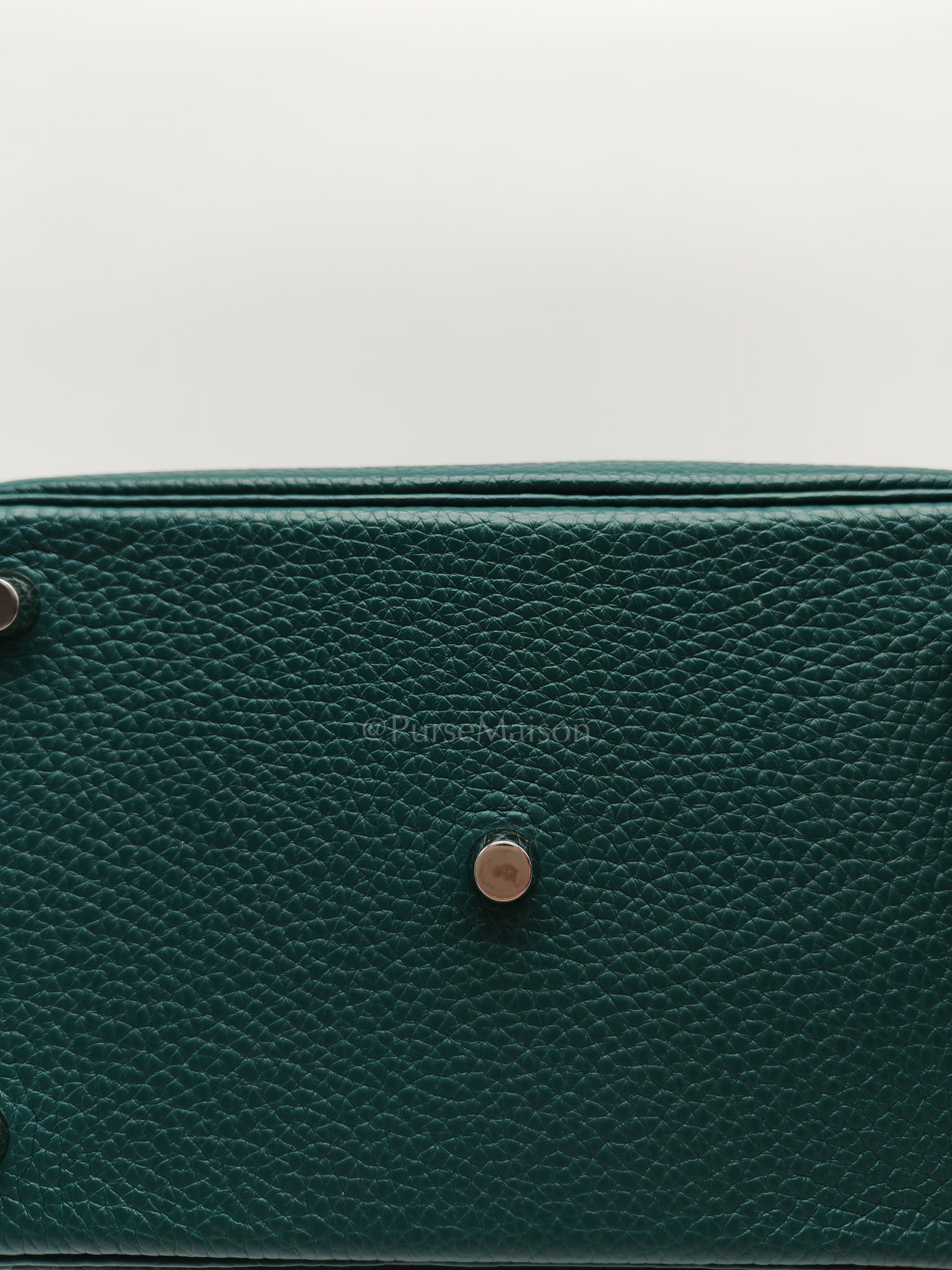 Lindy 26 Malachite Green Clemence Leather and Palladium Hardware Stamp A (2017) | Purse Maison Luxury Bags Shop