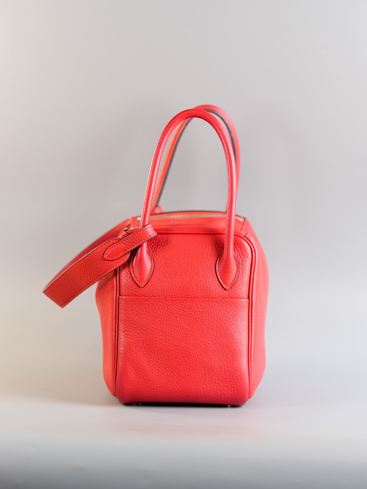 Lindy 26 Rouge Clemence Palladium Hardware Stamp X | Purse Maison Luxury Bags Shop