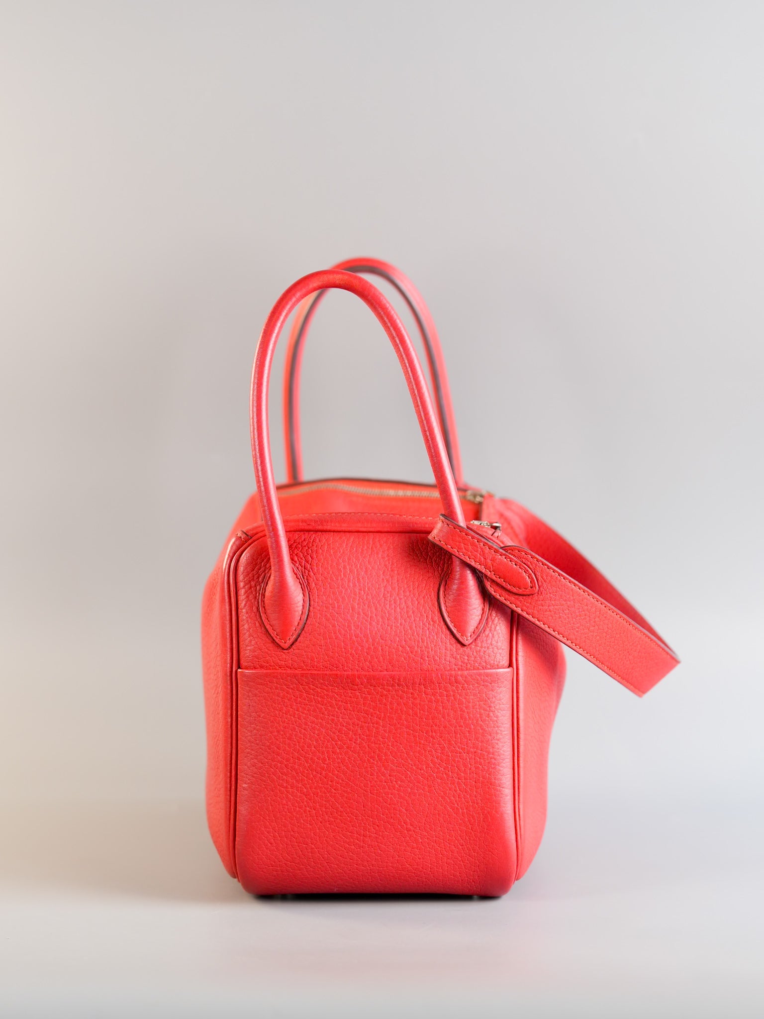 Lindy 26 Rouge Clemence Palladium Hardware Stamp X | Purse Maison Luxury Bags Shop