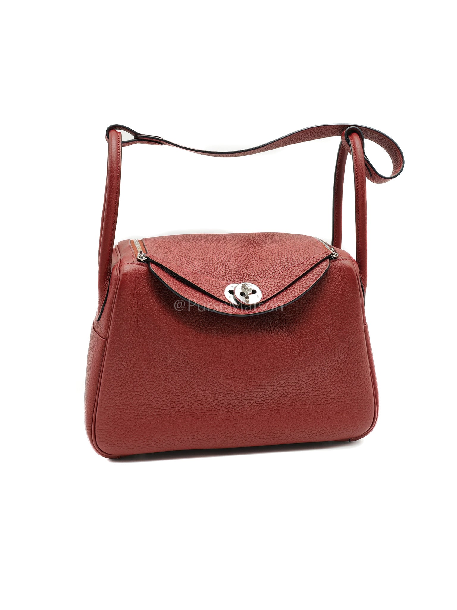 Lindy 26 Rouge H Clemence in Palladium Hardware Stamp W(2024) | Purse Maison Luxury Bags Shop