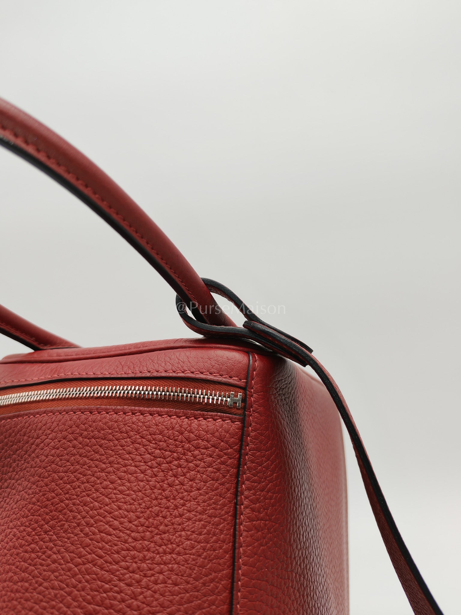 Lindy 26 Rouge H Clemence in Palladium Hardware Stamp W(2024) | Purse Maison Luxury Bags Shop