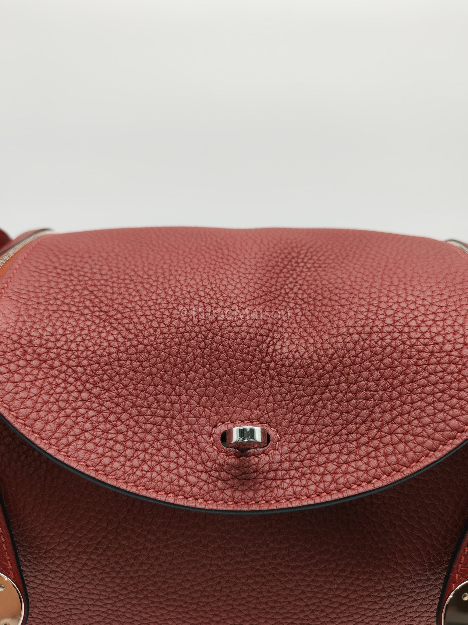 Lindy 26 Rouge H Clemence in Palladium Hardware Stamp W(2024) | Purse Maison Luxury Bags Shop